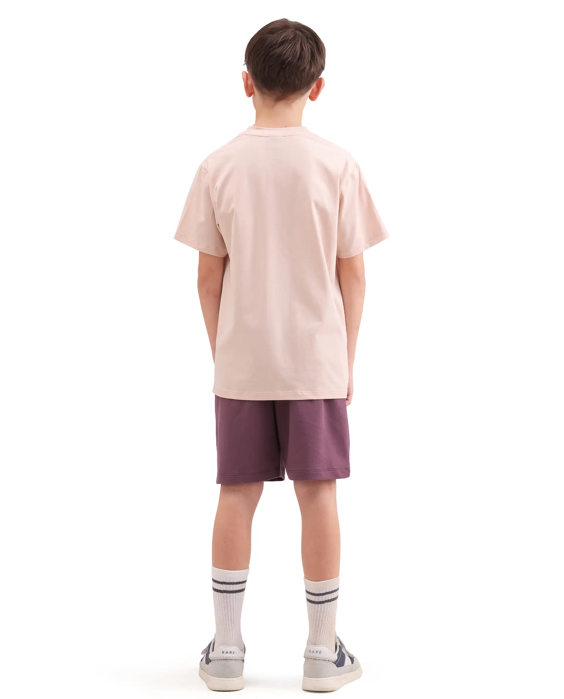 Rare Ones Kids Jonty-B Dark Purple Cotton Blend Fabric Drawstring Closure Regular Fit Shorts - Image 8