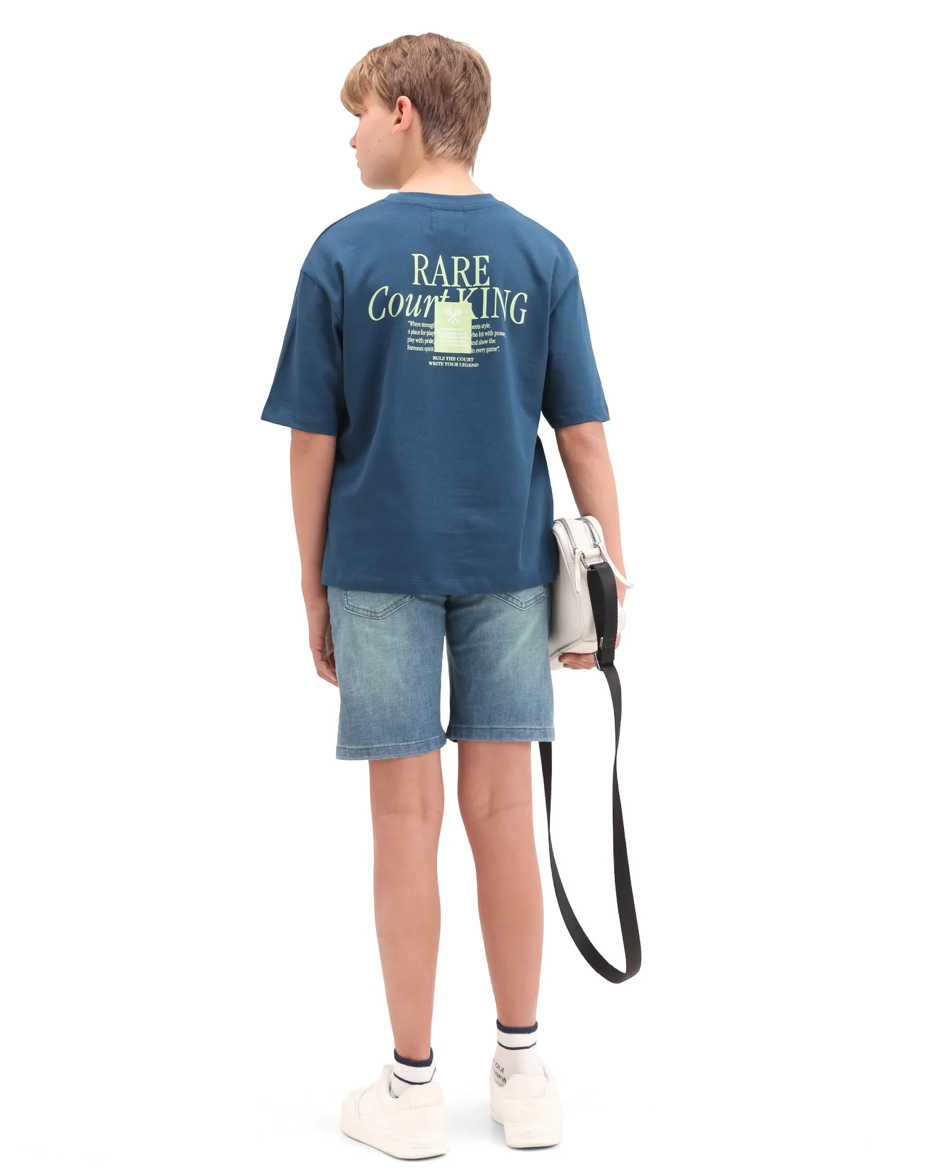 Rare Ones Kids Marin-2 Light Blue Cotton Blend Fabric Zipper Closure Regular Fit Shorts - Image 3