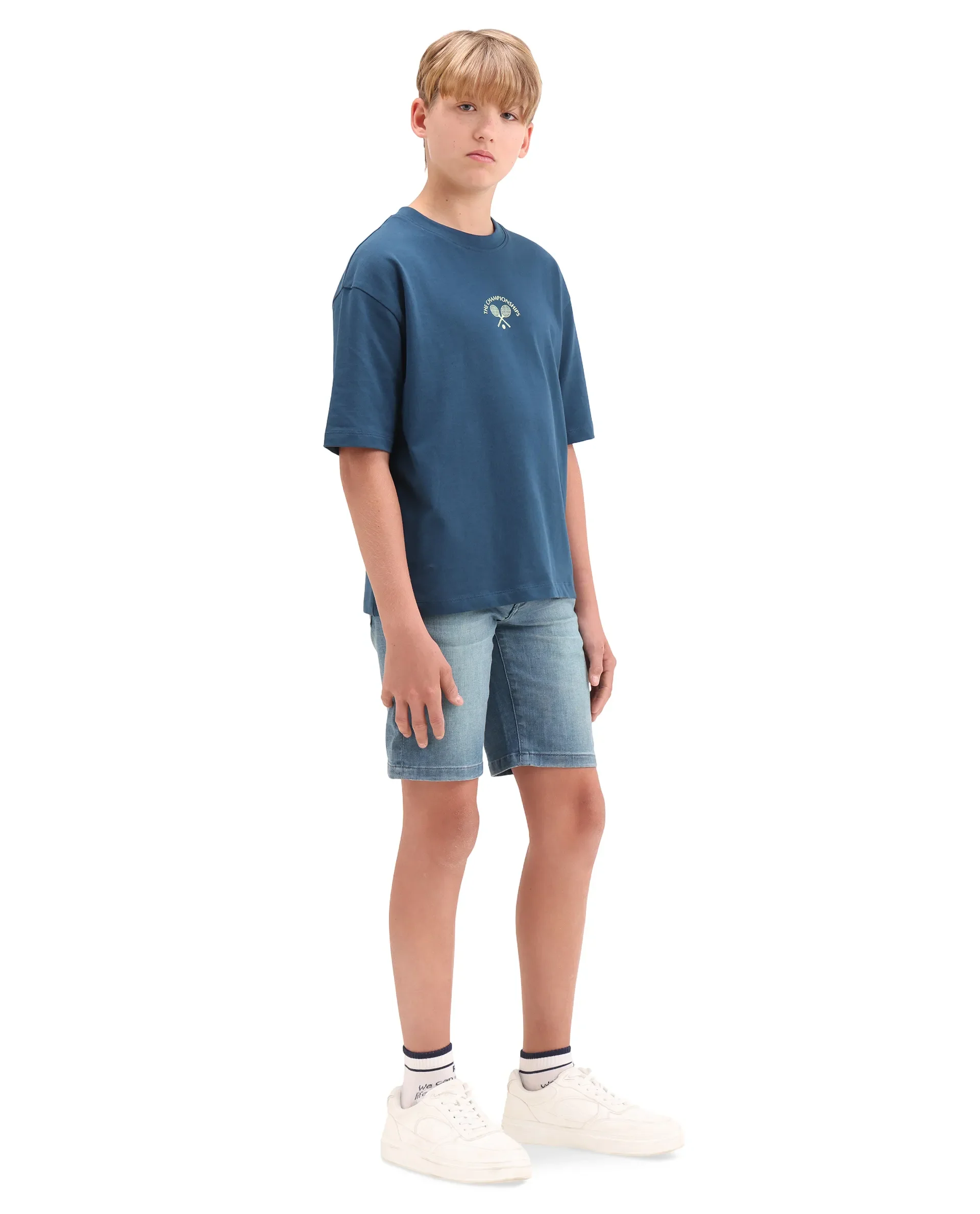Rare Ones Kids Marin-2 Light Blue Cotton Blend Fabric Zipper Closure Regular Fit Shorts - Image 7