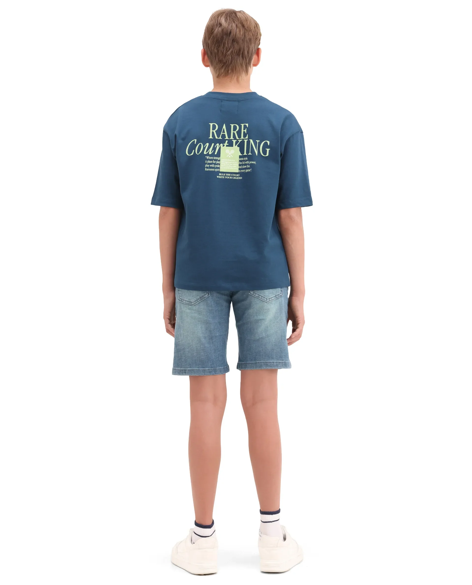 Rare Ones Kids Marin-2 Light Blue Cotton Blend Fabric Zipper Closure Regular Fit Shorts - Image 8