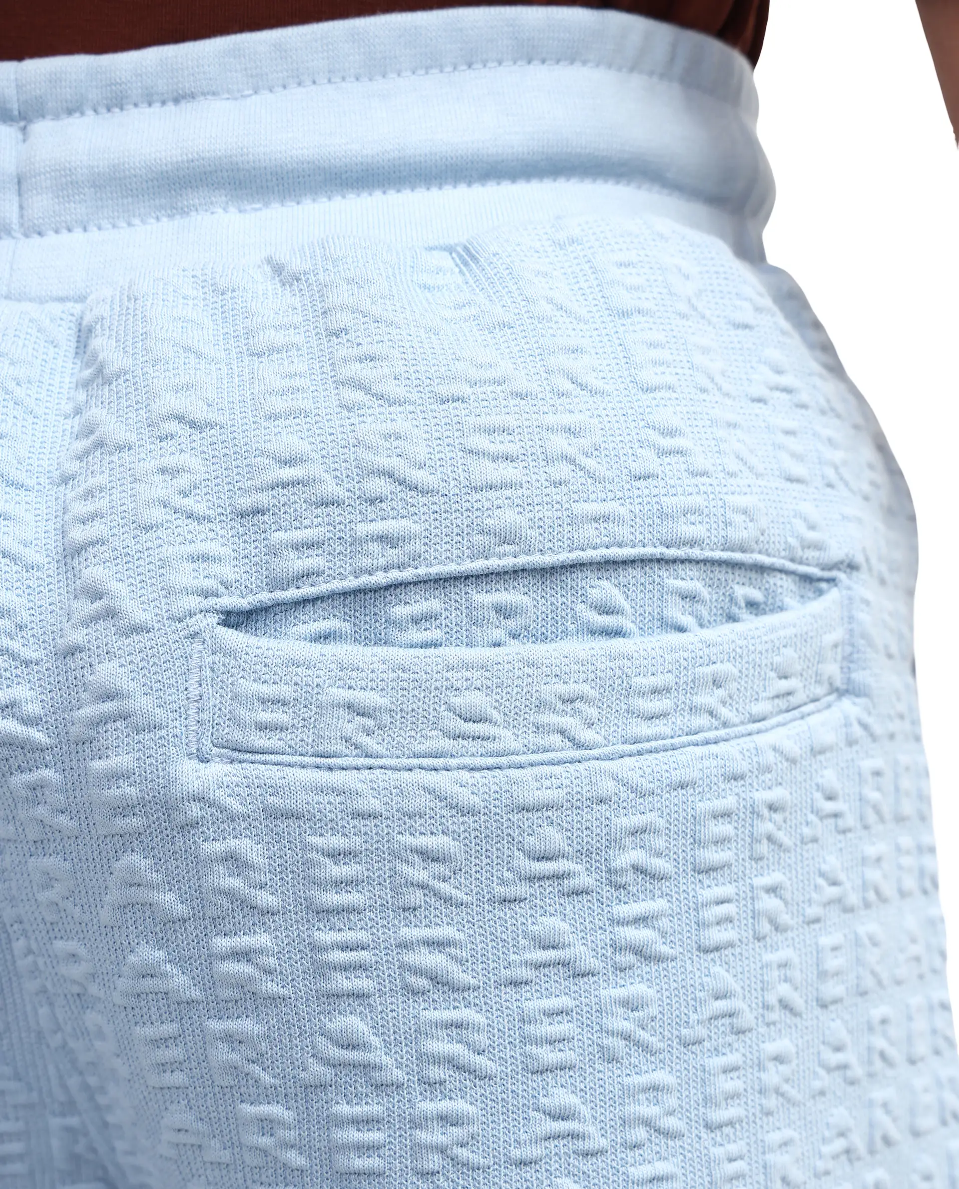 Rare Ones Kids Myrok-B Blue Polyester Blend Fabric Drawstring Closure Jacquard Regular Fit Shorts - Image 6
