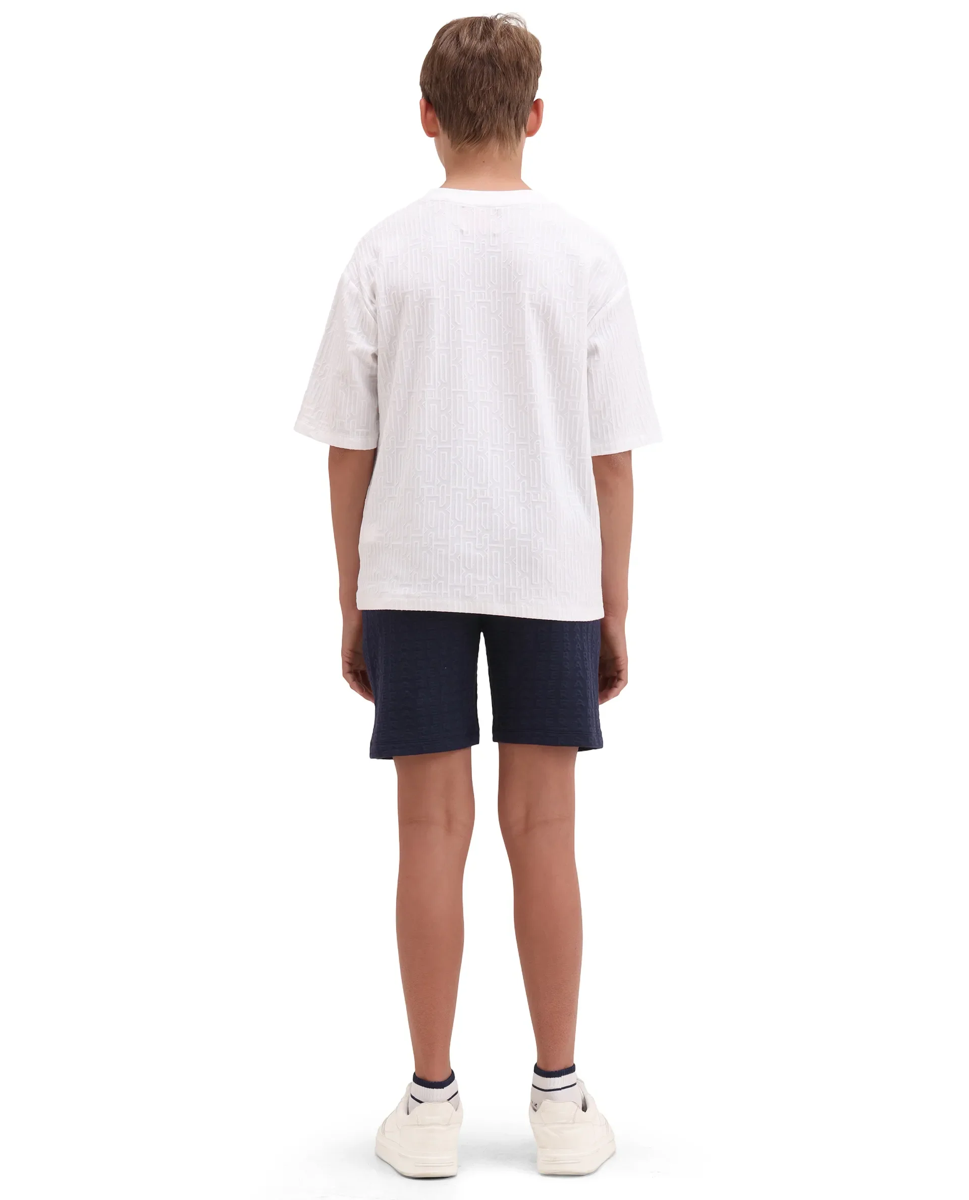 Rare Ones Kids Myrok-B Purple Polyester Blend Fabric Drawstring Closure Jacquard Regular Fit Shorts - Image 7