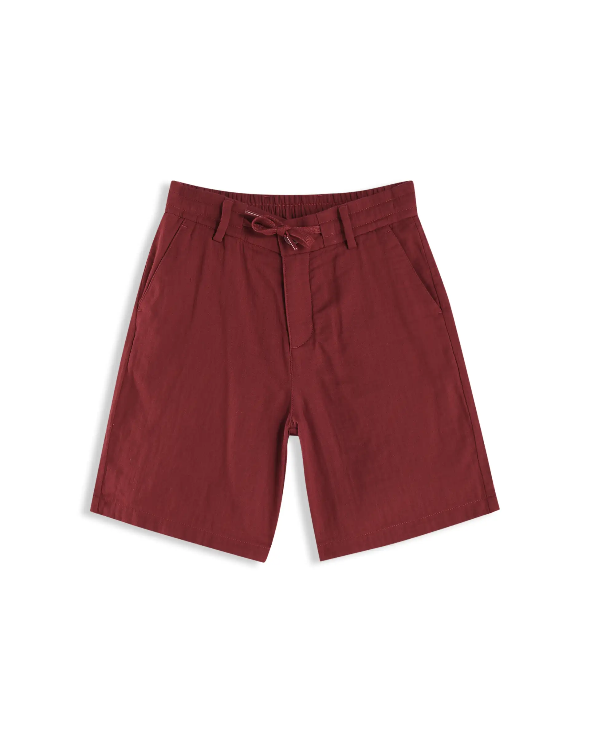 Rare Ones Kids Pinto-K-26 Red Cotton Blend Button Closure Regular Fit Shorts - Image 2