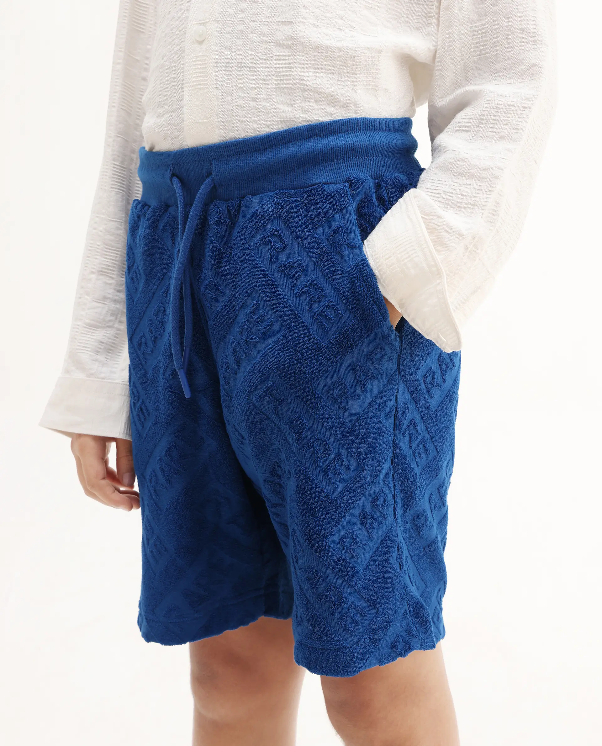Rare Ones Kids Zilo-B Blue Cotton All Over Print Drawstring Closure Regular Fit Shorts - Image 5