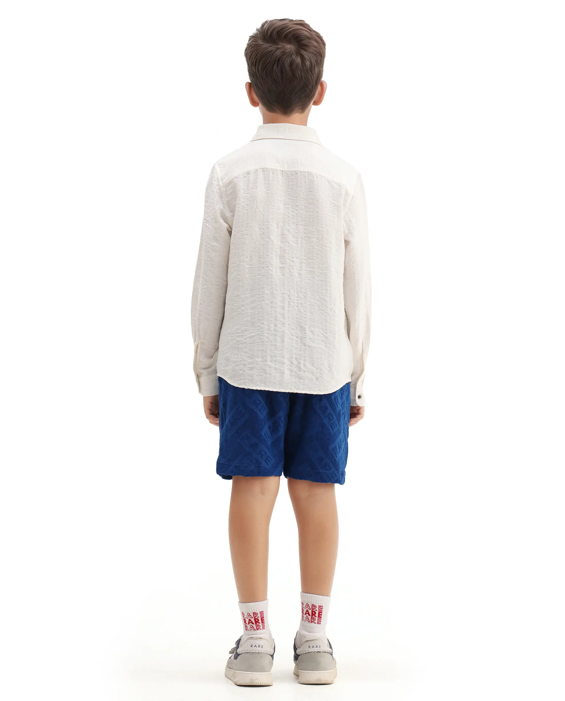 Rare Ones Kids Zilo-B Blue Cotton All Over Print Drawstring Closure Regular Fit Shorts - Image 8