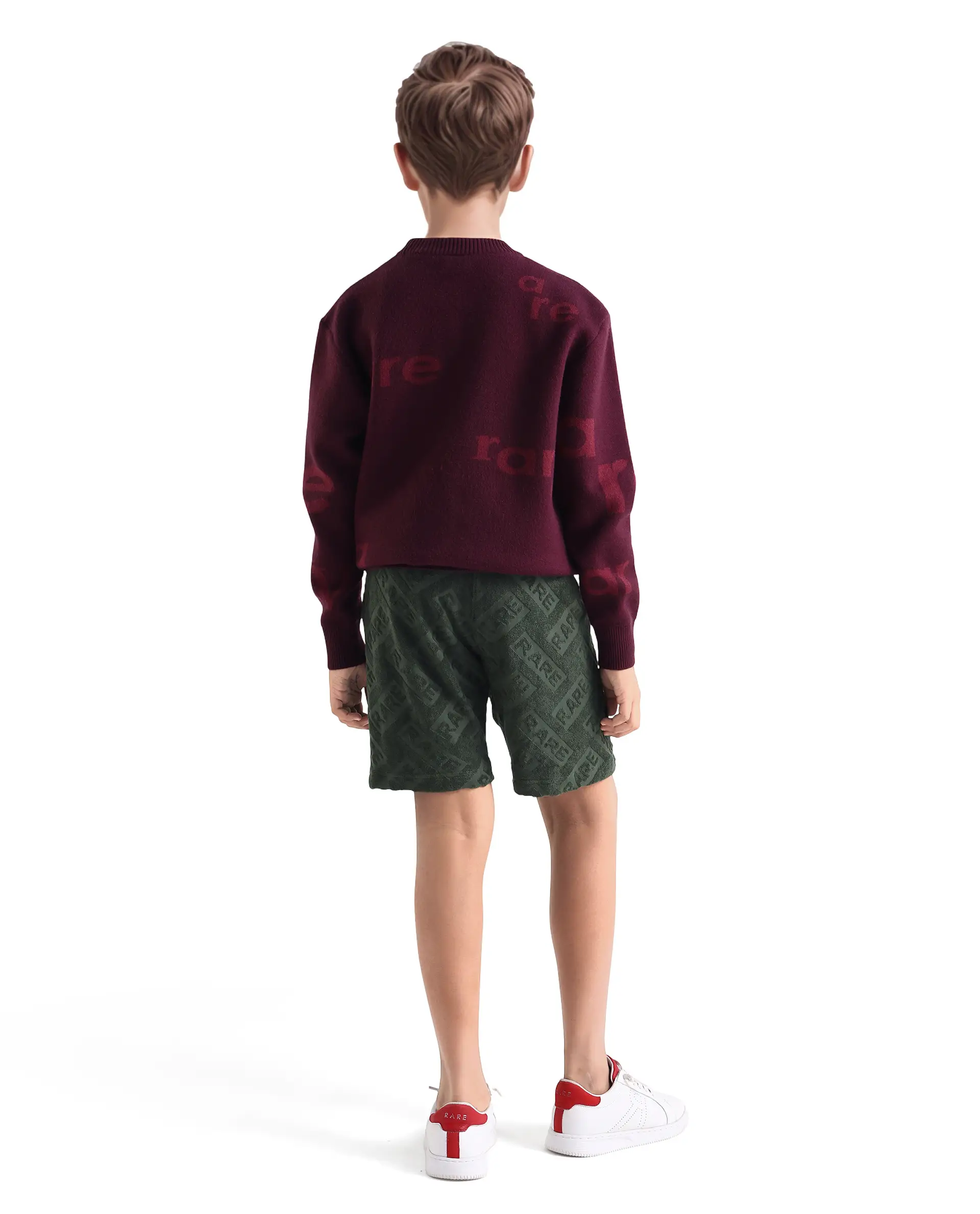 Rare Ones Kids Zilo-B Olive Cotton All Over Print Drawstring Closure Regular Fit Shorts - Image 7