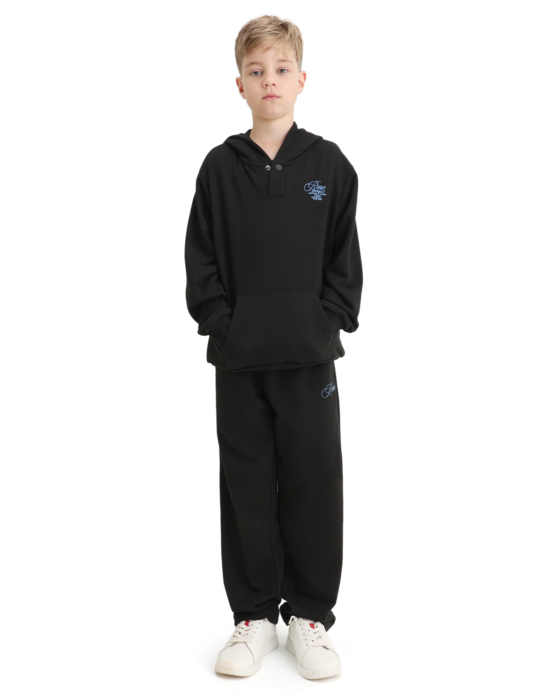 Rare Ones Kids Arno Black Cotton Blend Hd Print Oversized Sweatshirt - Image 2