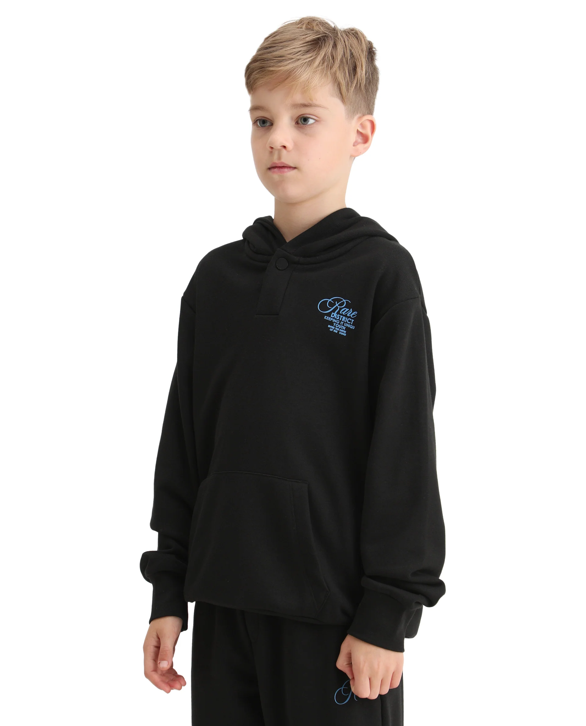 Rare Ones Kids Arno Black Cotton Blend Hd Print Oversized Sweatshirt - Image 4