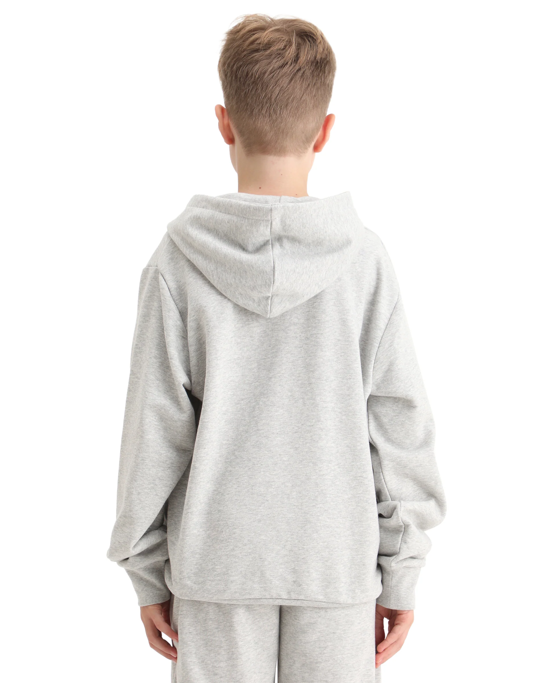 Rare Ones Kids Arno Melange Grey Cotton Blend Hd Print Oversized Sweatshirt - Image 6