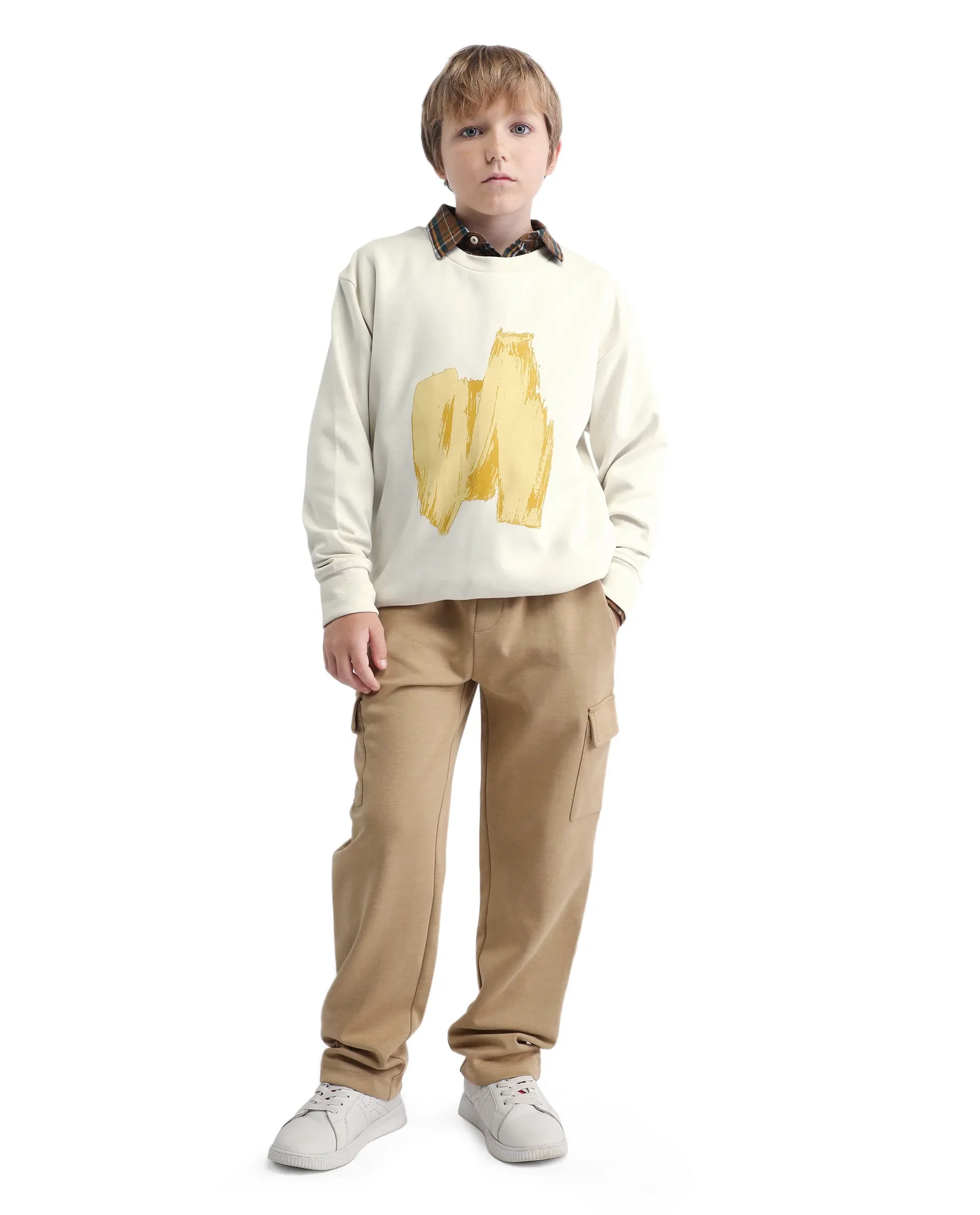 Rare Ones Kids Bunk Off White Cotton Blend Regular Fit Sweatshirt - Image 2