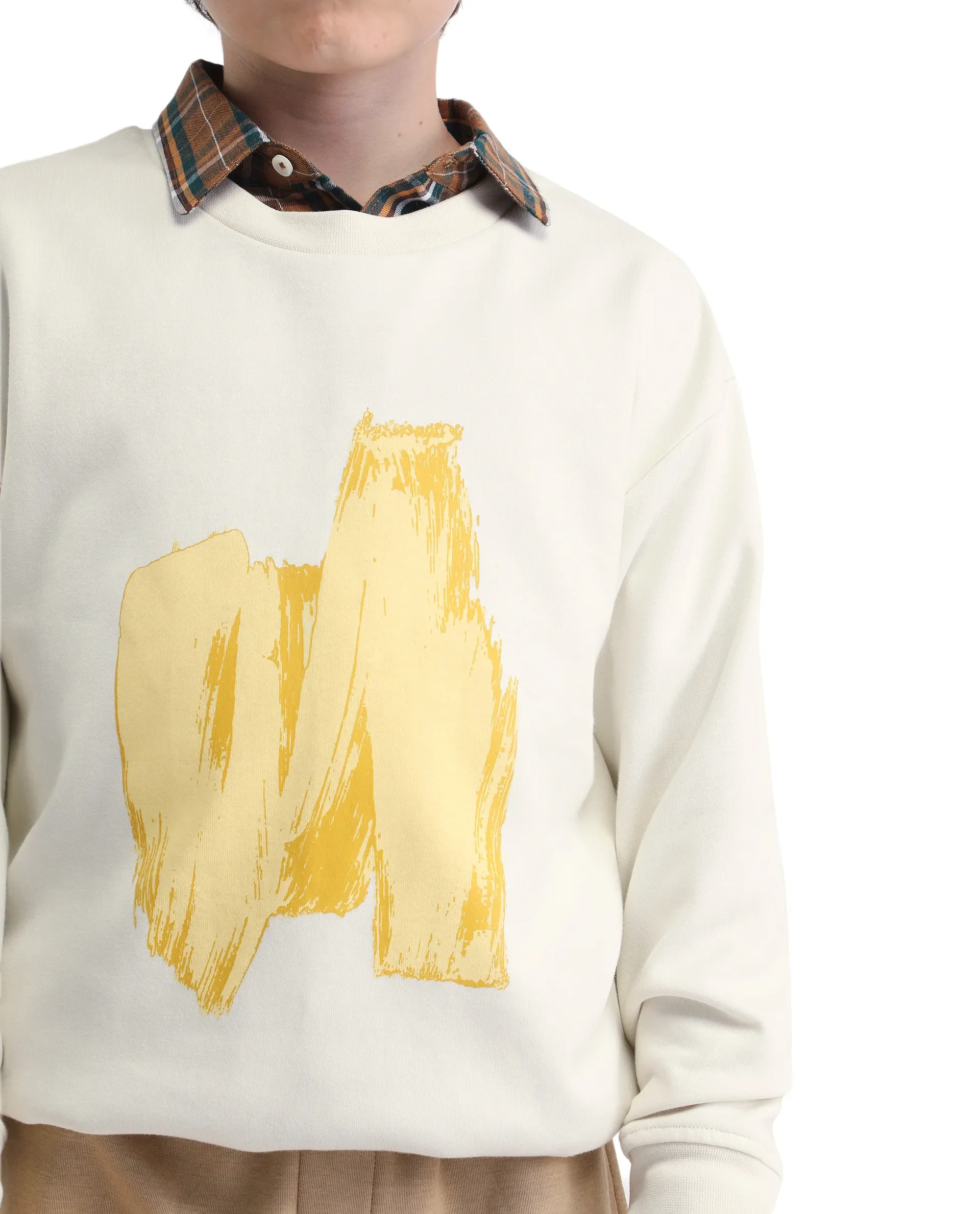Rare Ones Kids Bunk Off White Cotton Blend Regular Fit Sweatshirt - Image 3