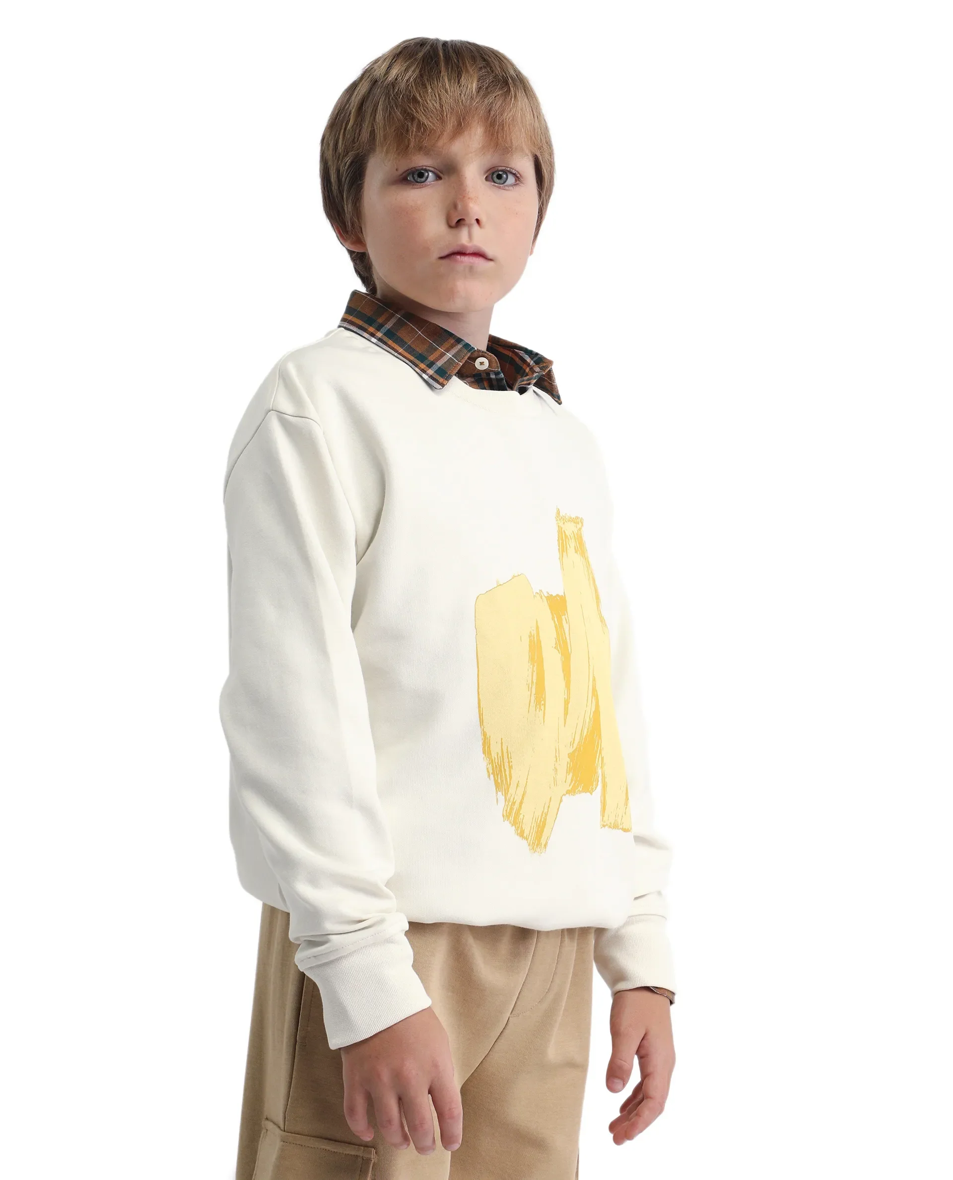 Rare Ones Kids Bunk Off White Cotton Blend Regular Fit Sweatshirt - Image 6