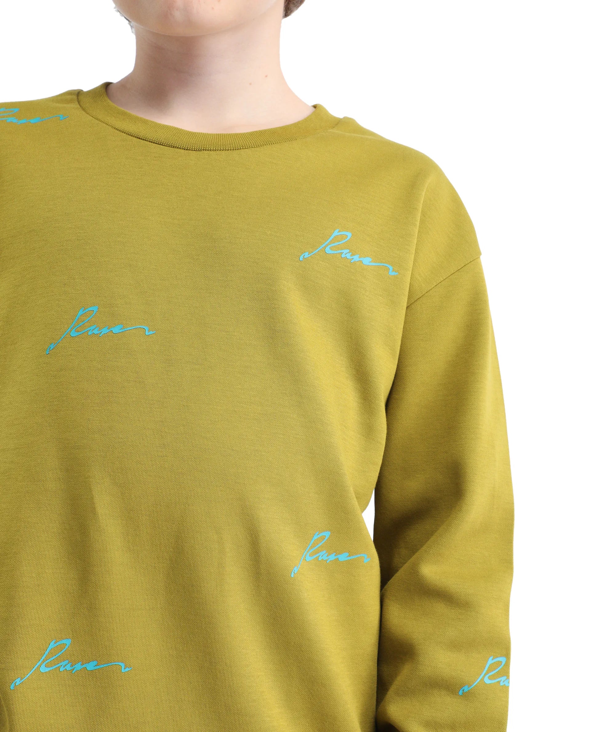 Rare Ones Kids Criz Olive Cotton Blend All Over Print Oversized Sweatshirt - Image 4