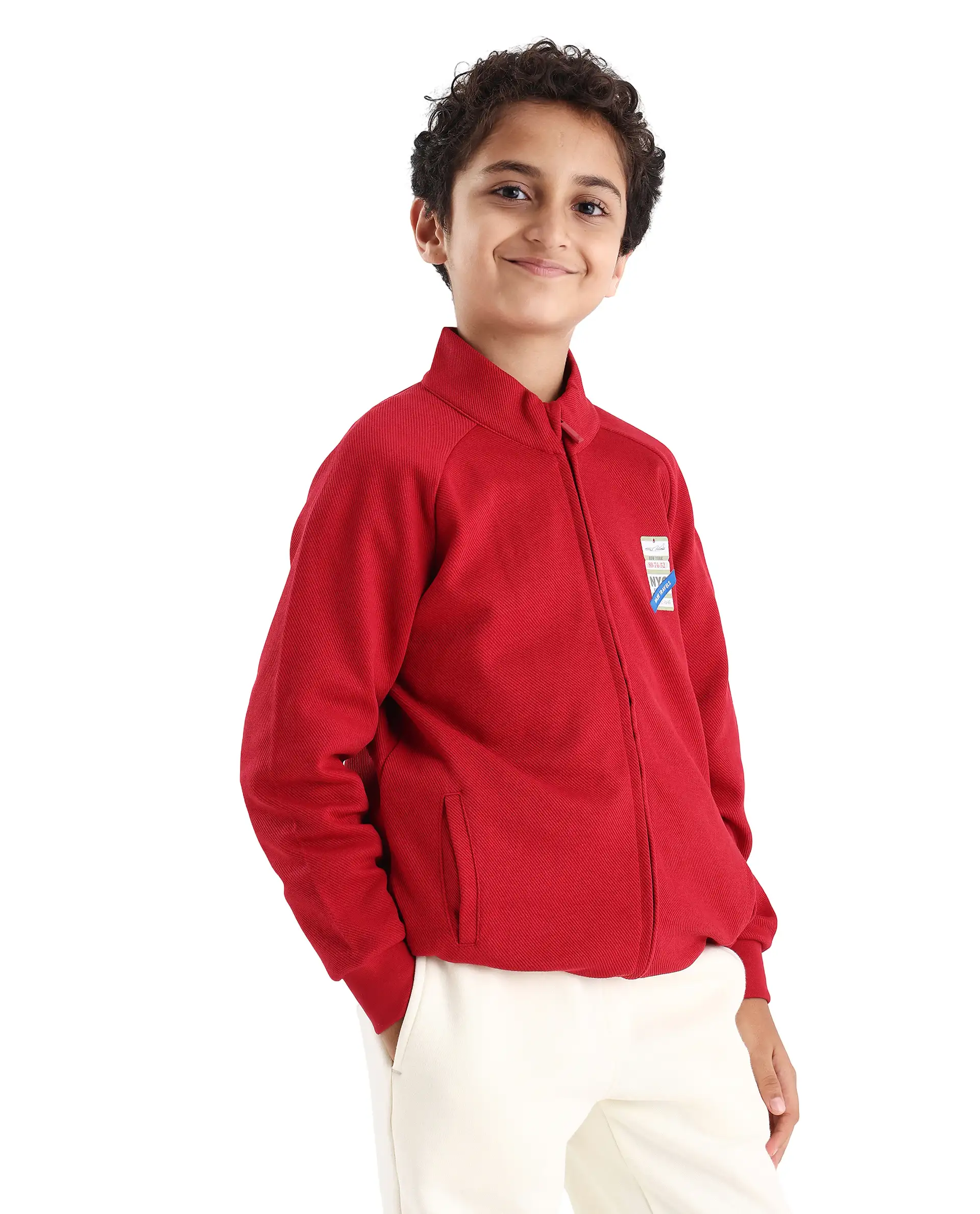 Rare Ones Kids Dane Red Cotton Turtle Neck Oversized Sweatshirt - Image 6