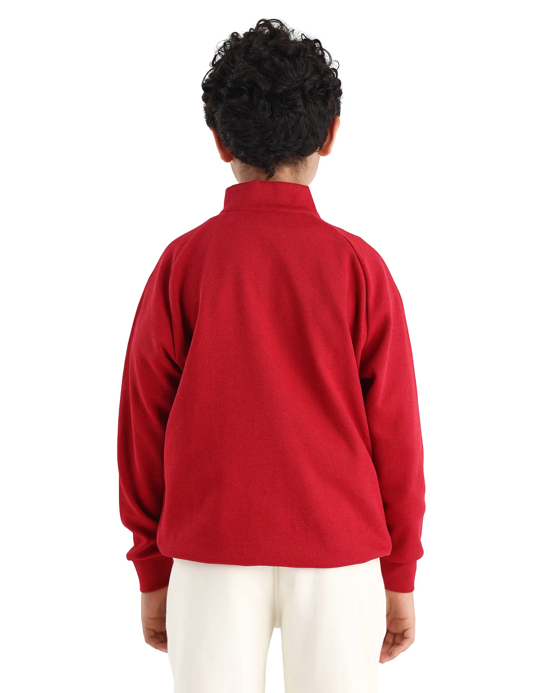 Rare Ones Kids Dane Red Cotton Turtle Neck Oversized Sweatshirt - Image 7
