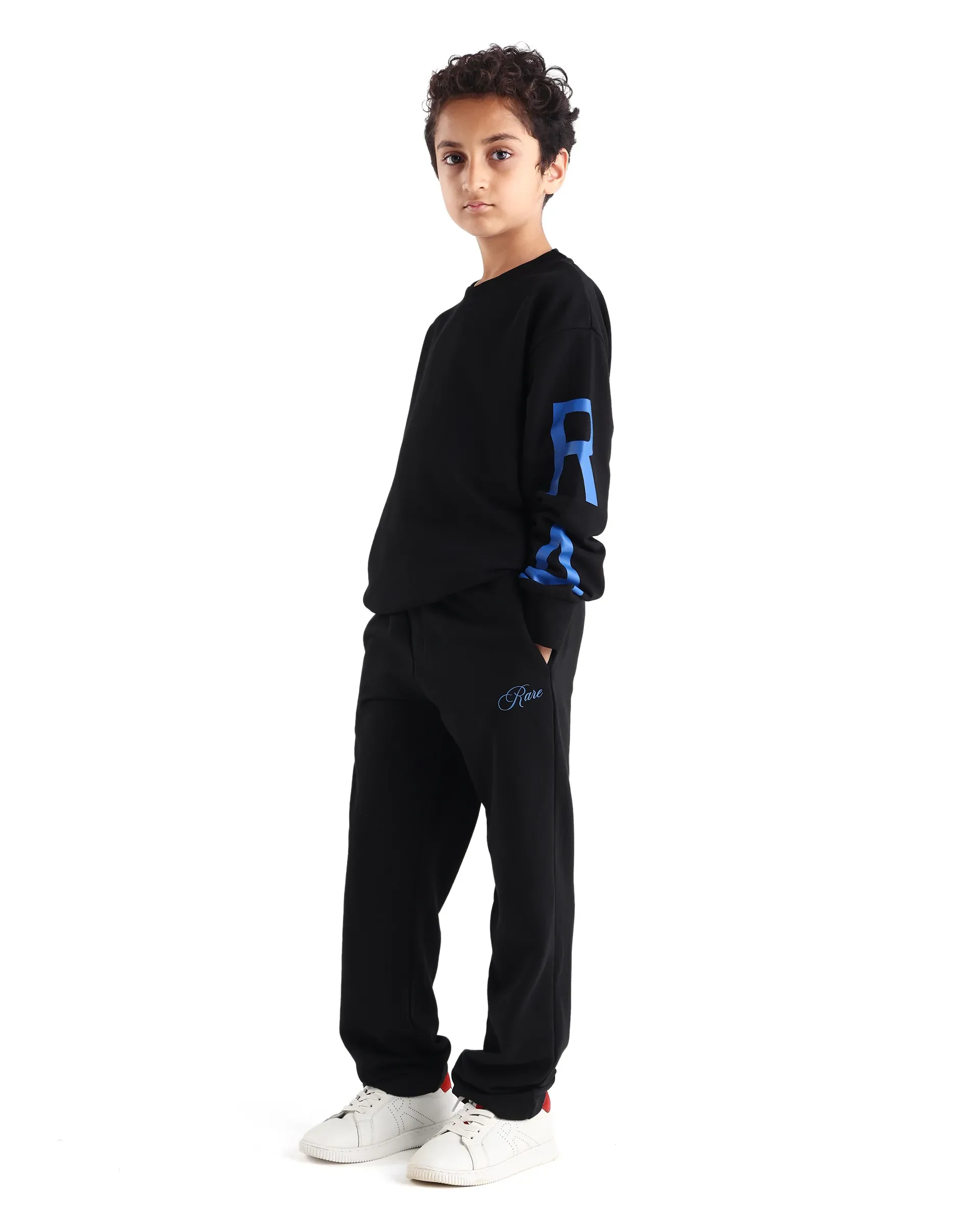 Rare Ones Kids Draw Black Cotton Pull On Crew Neck Full Sleeves Fit Sweatshirt - Image 2