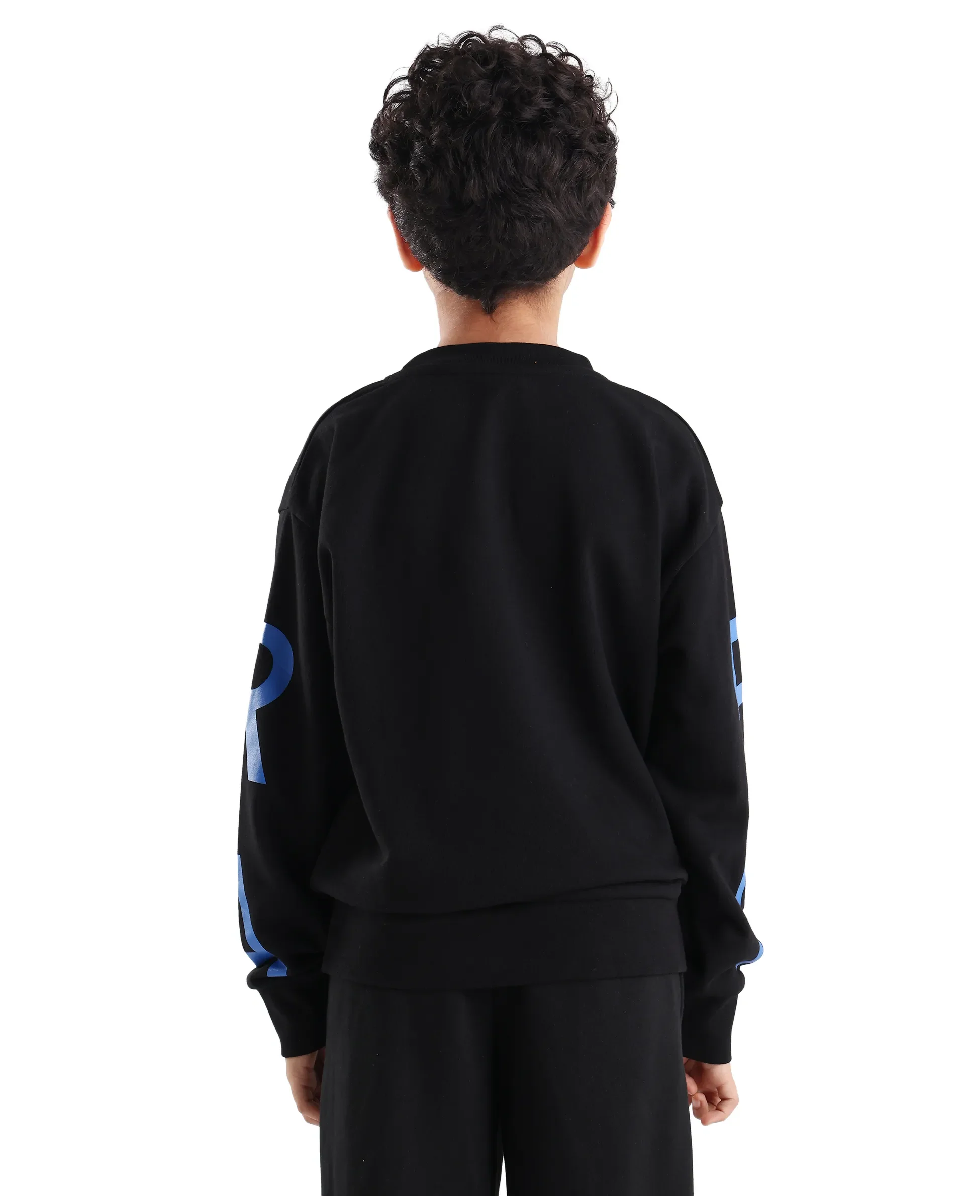 Rare Ones Kids Draw Black Cotton Pull On Crew Neck Full Sleeves Fit Sweatshirt - Image 7
