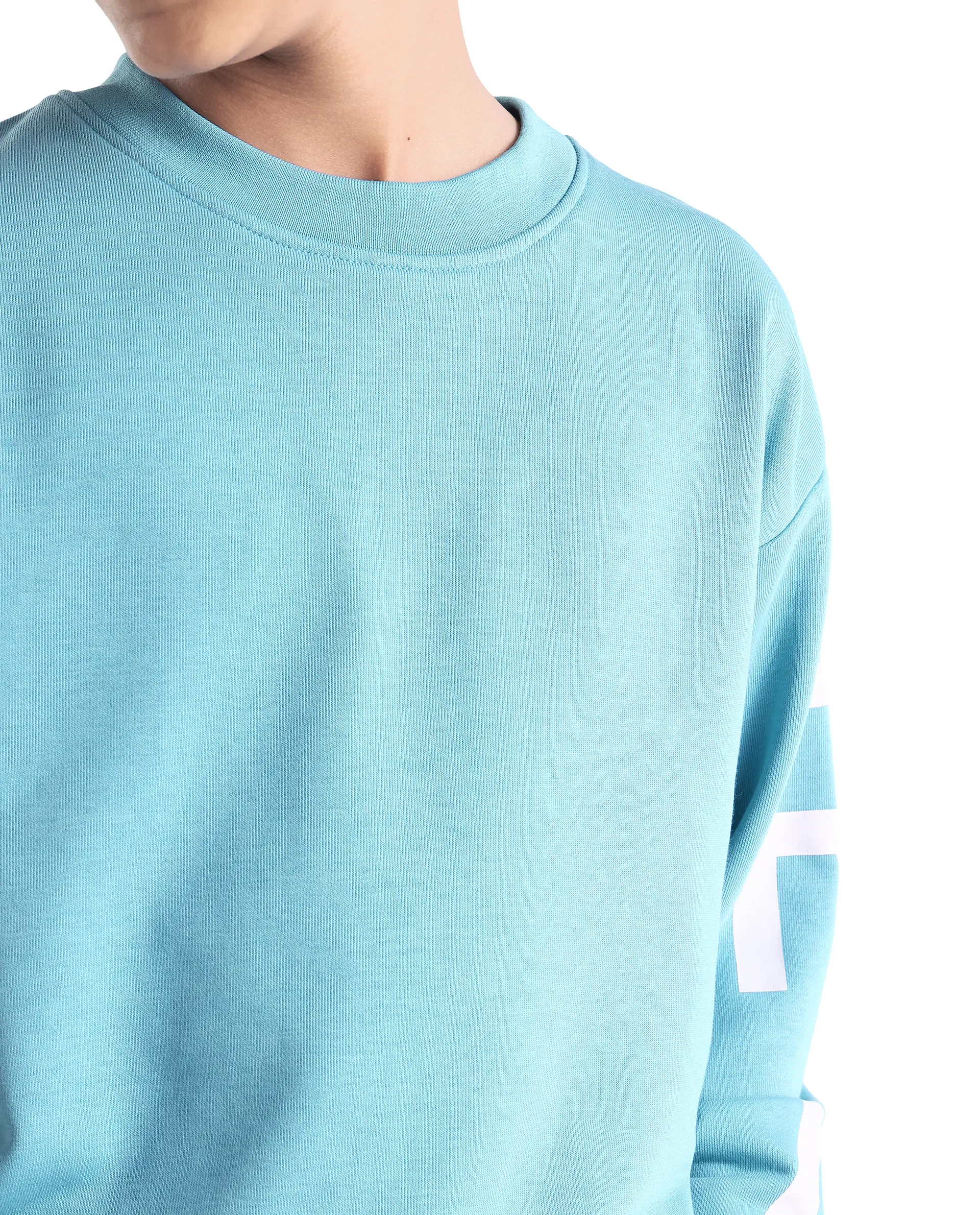 Rare Ones Kids Draw Blue Cotton Pull On Crew Neck Full Sleeves Regular Fit Sweatshirt - Image 5