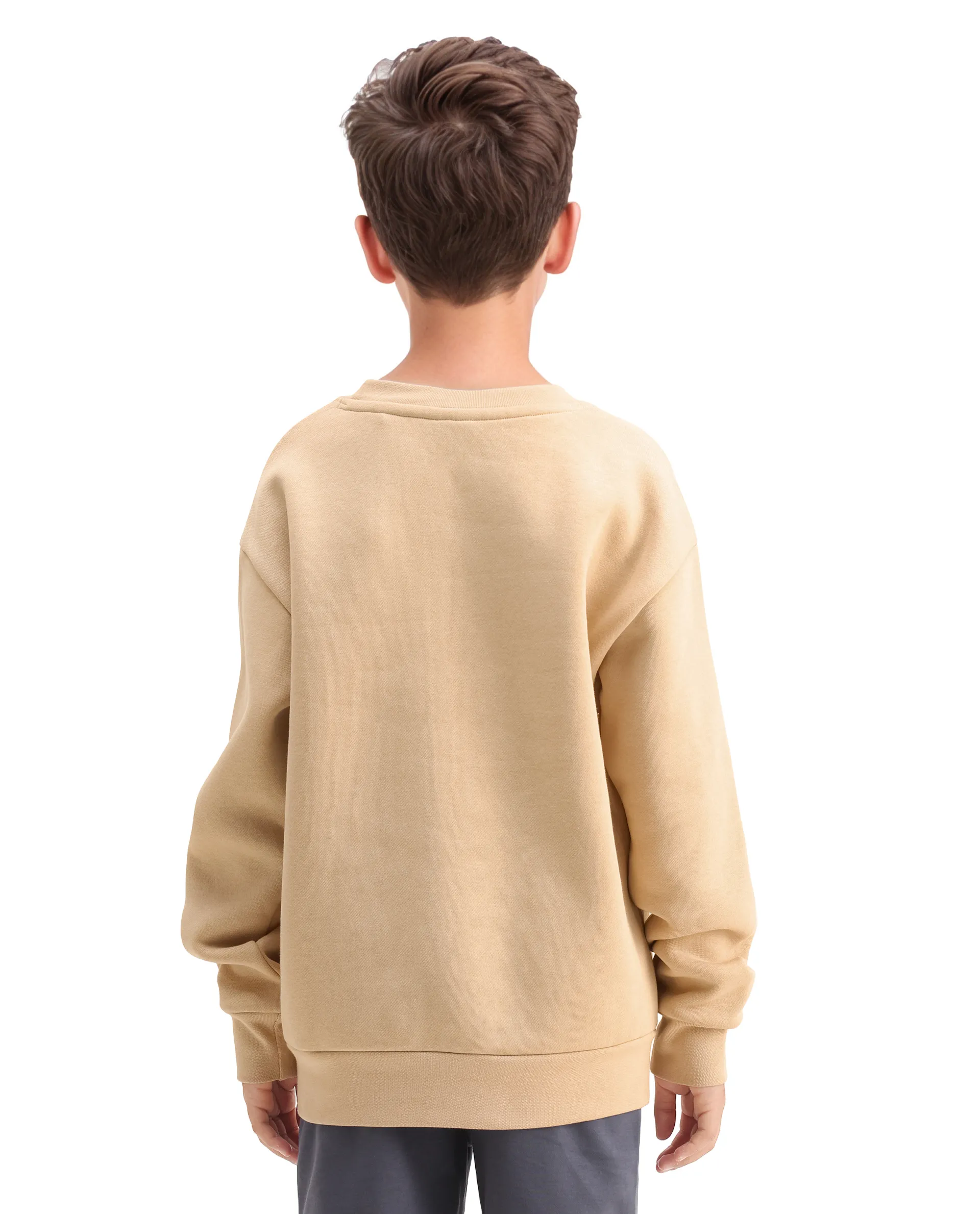 Rare Ones Kids Elio Beige Cotton Blend Digital Print Oversized Sweatshirt - Image 7