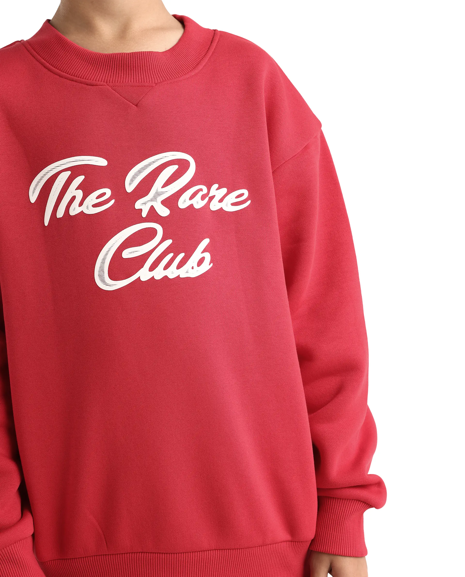 Rare Ones Kids Fabio Dark Red Cotton Blend Pull-On Closure Graphic Print Full Sleeves Boxy Sweatshirt - Image 4