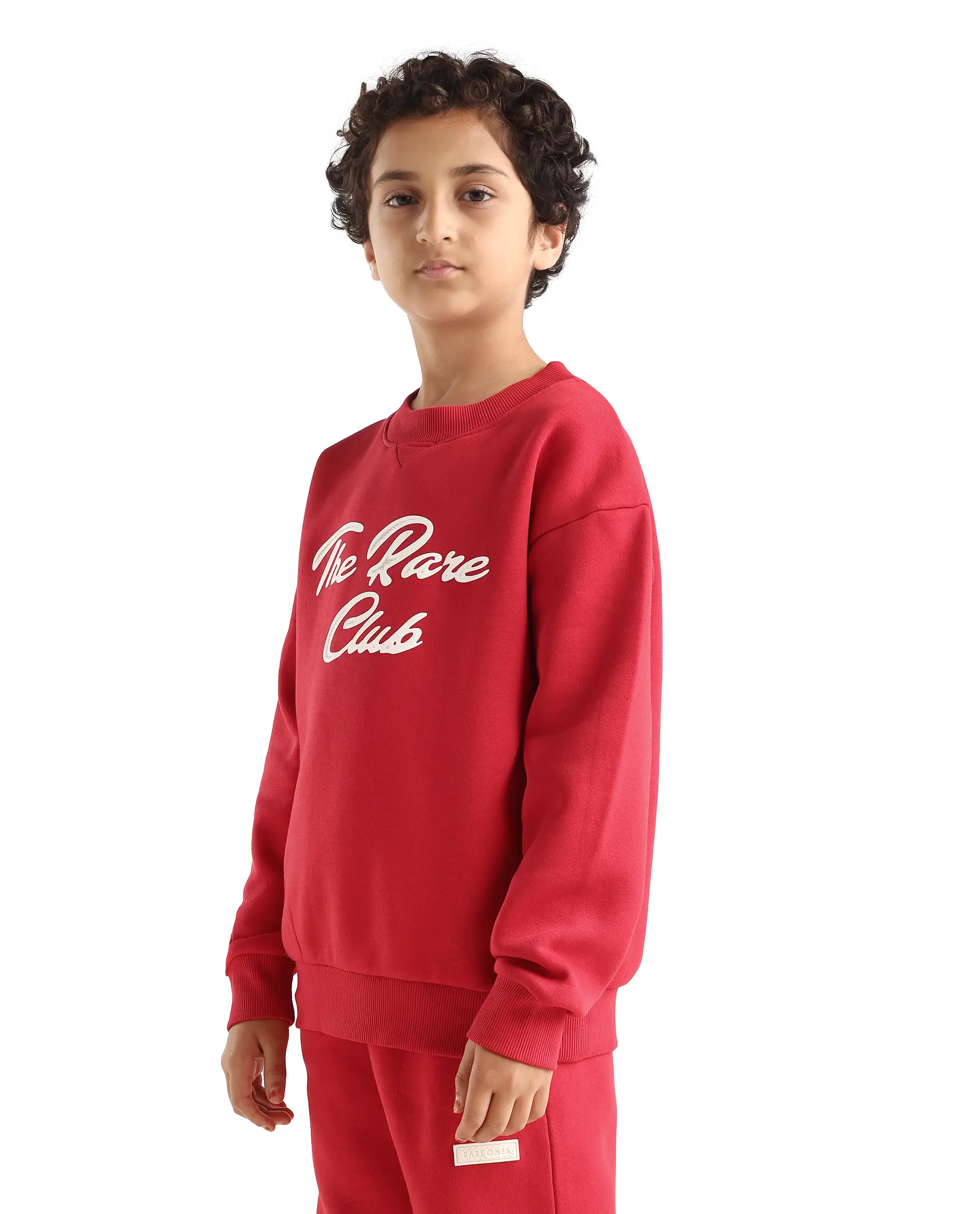 Rare Ones Kids Fabio Dark Red Cotton Blend Pull-On Closure Graphic Print Full Sleeves Boxy Sweatshirt - Image 5