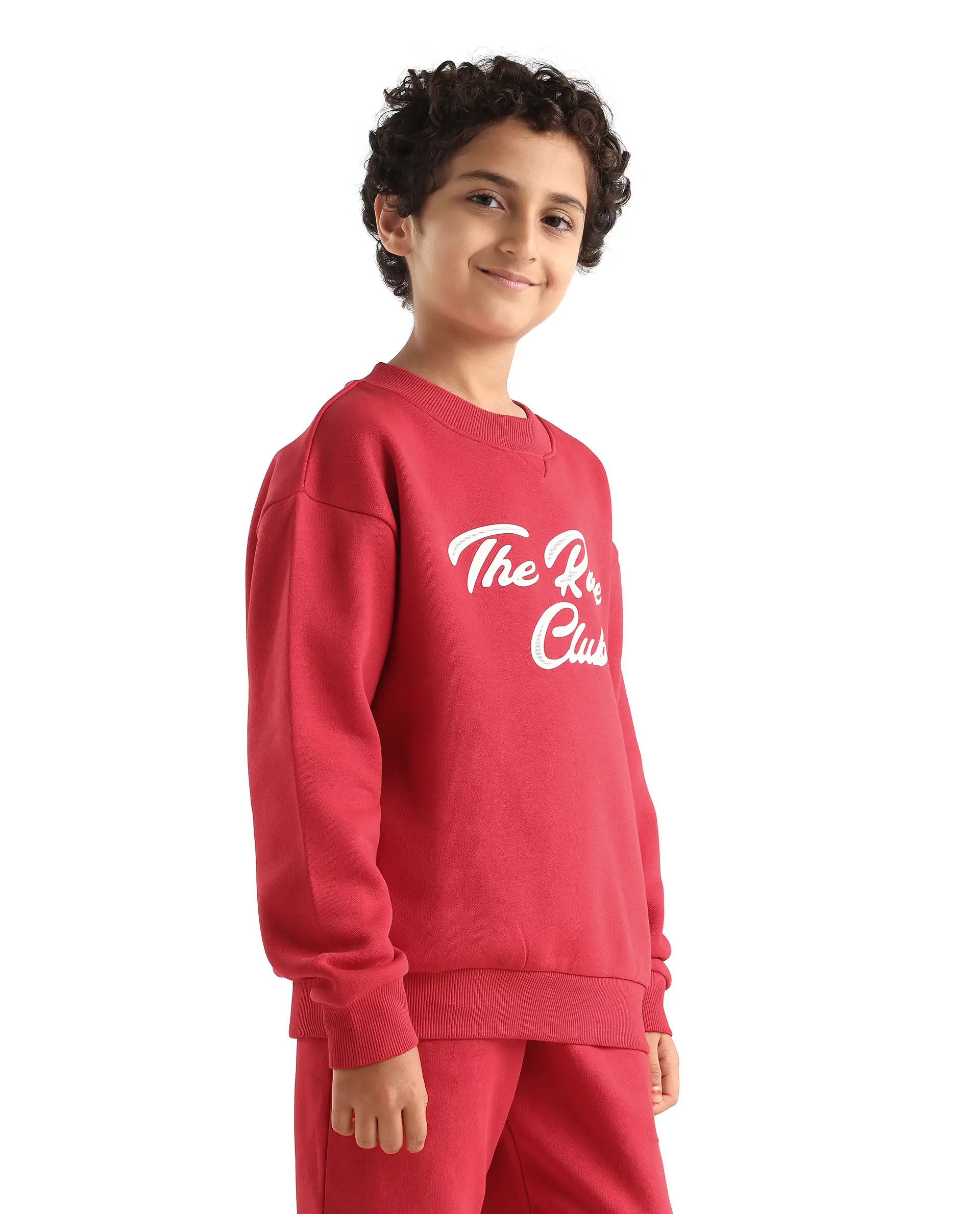 Rare Ones Kids Fabio Dark Red Cotton Blend Pull-On Closure Graphic Print Full Sleeves Boxy Sweatshirt - Image 6