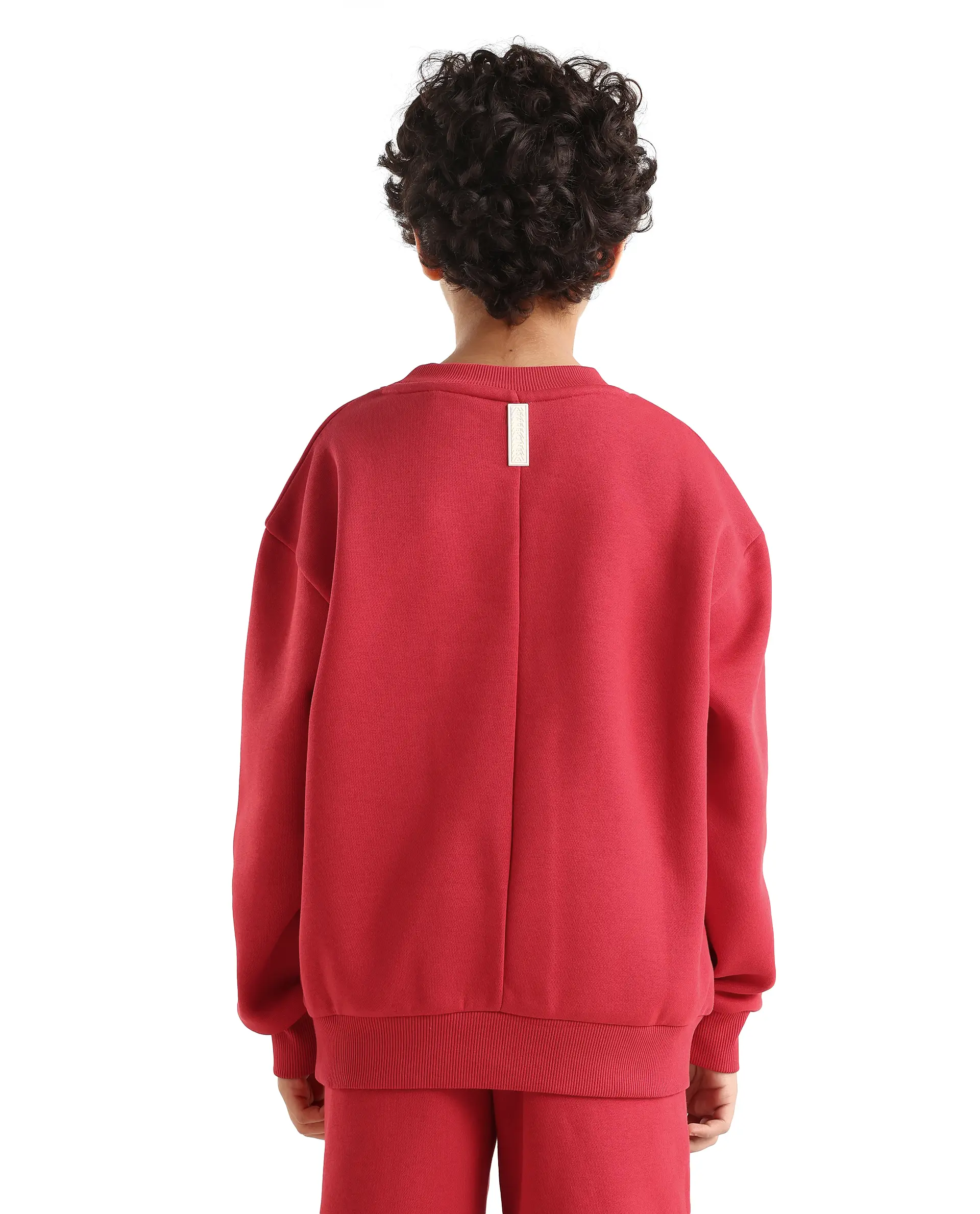 Rare Ones Kids Fabio Dark Red Cotton Blend Pull-On Closure Graphic Print Full Sleeves Boxy Sweatshirt - Image 7