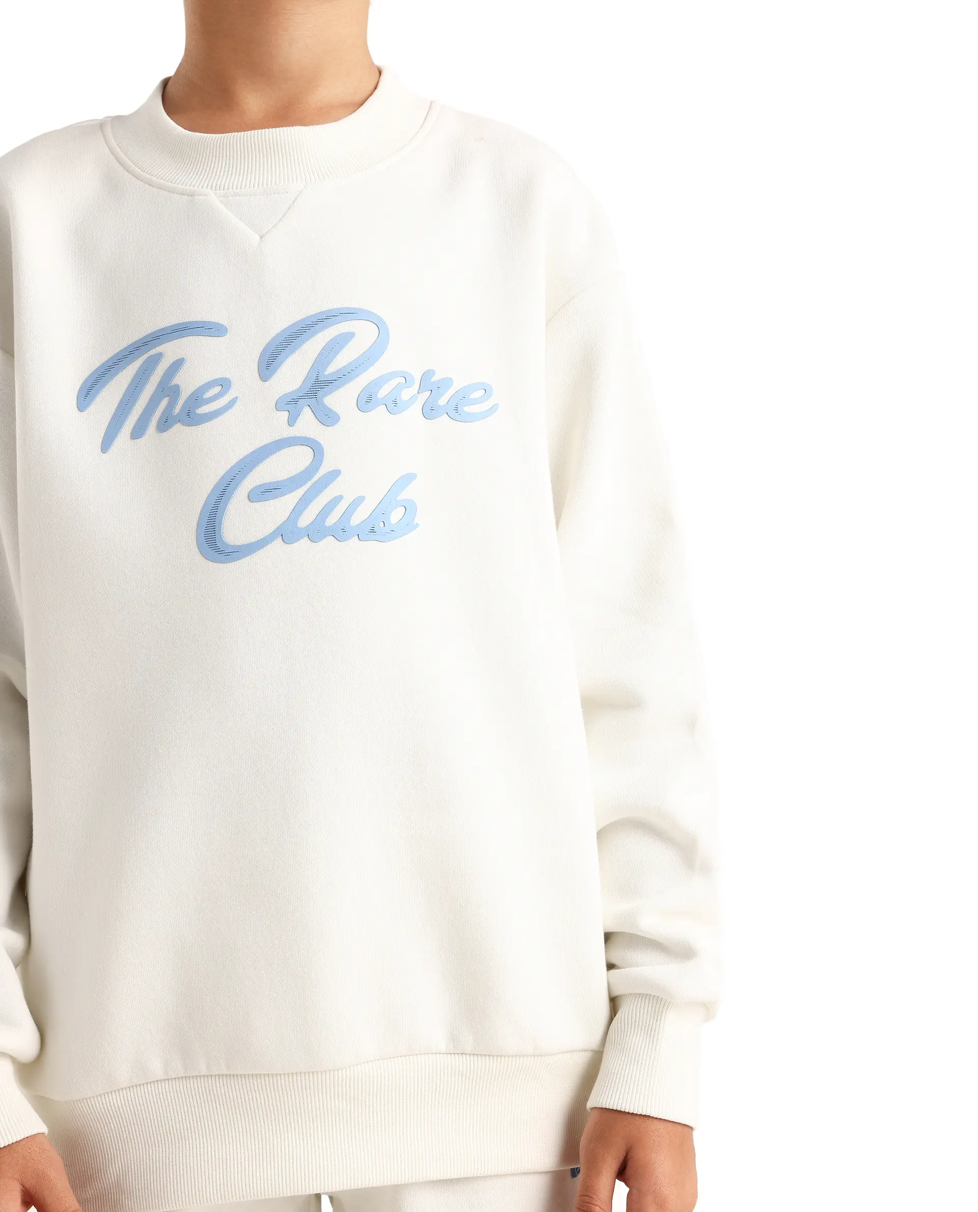 Rare Ones Kids Fabio Off White Cotton Blend Pull-On Closure Graphic Print Full Sleeves Boxy Sweatshirt - Image 4