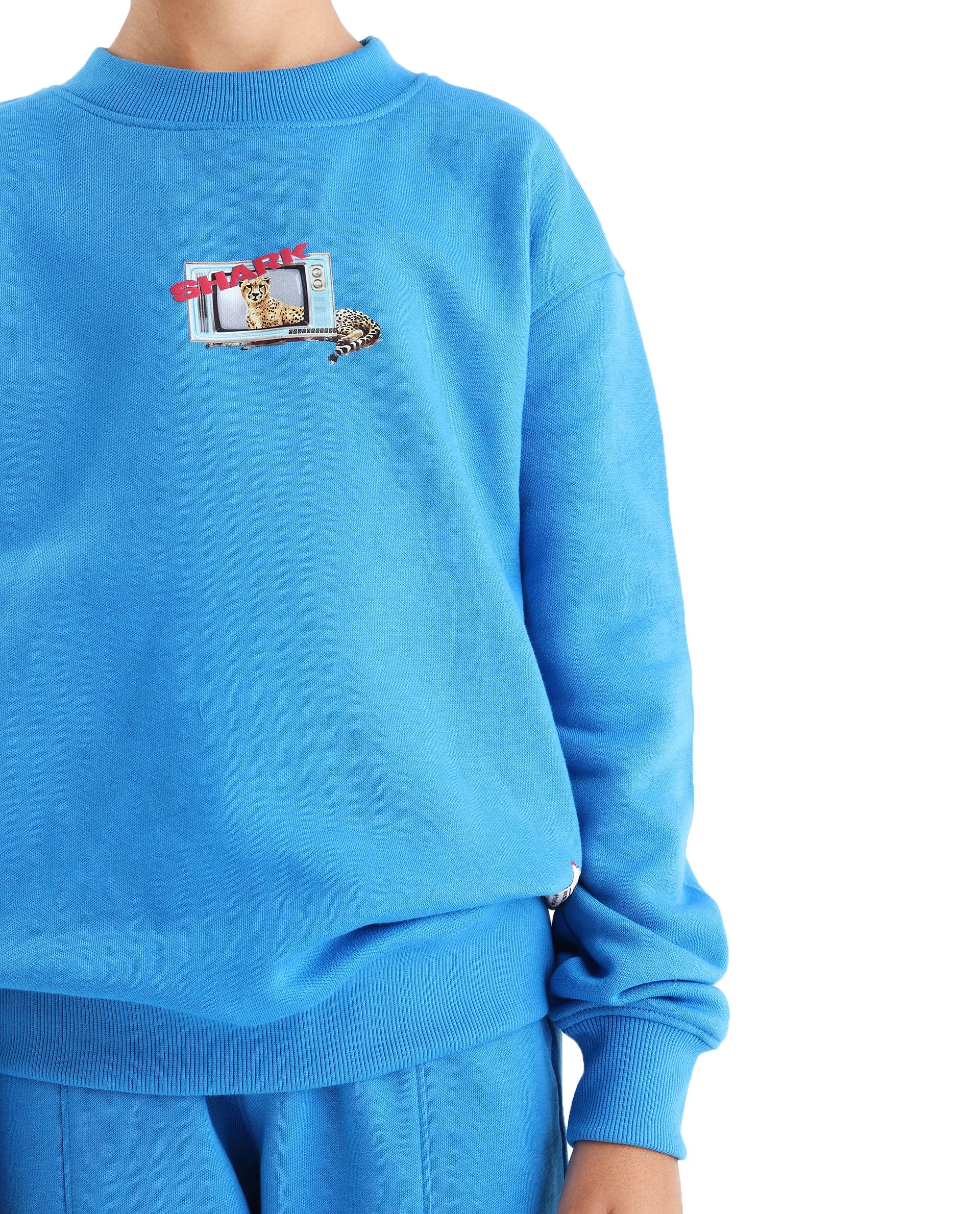 Rare Ones Kids Henry Dark Blue Cotton Blend Graphic Print Oversized Sweatshirt - Image 4