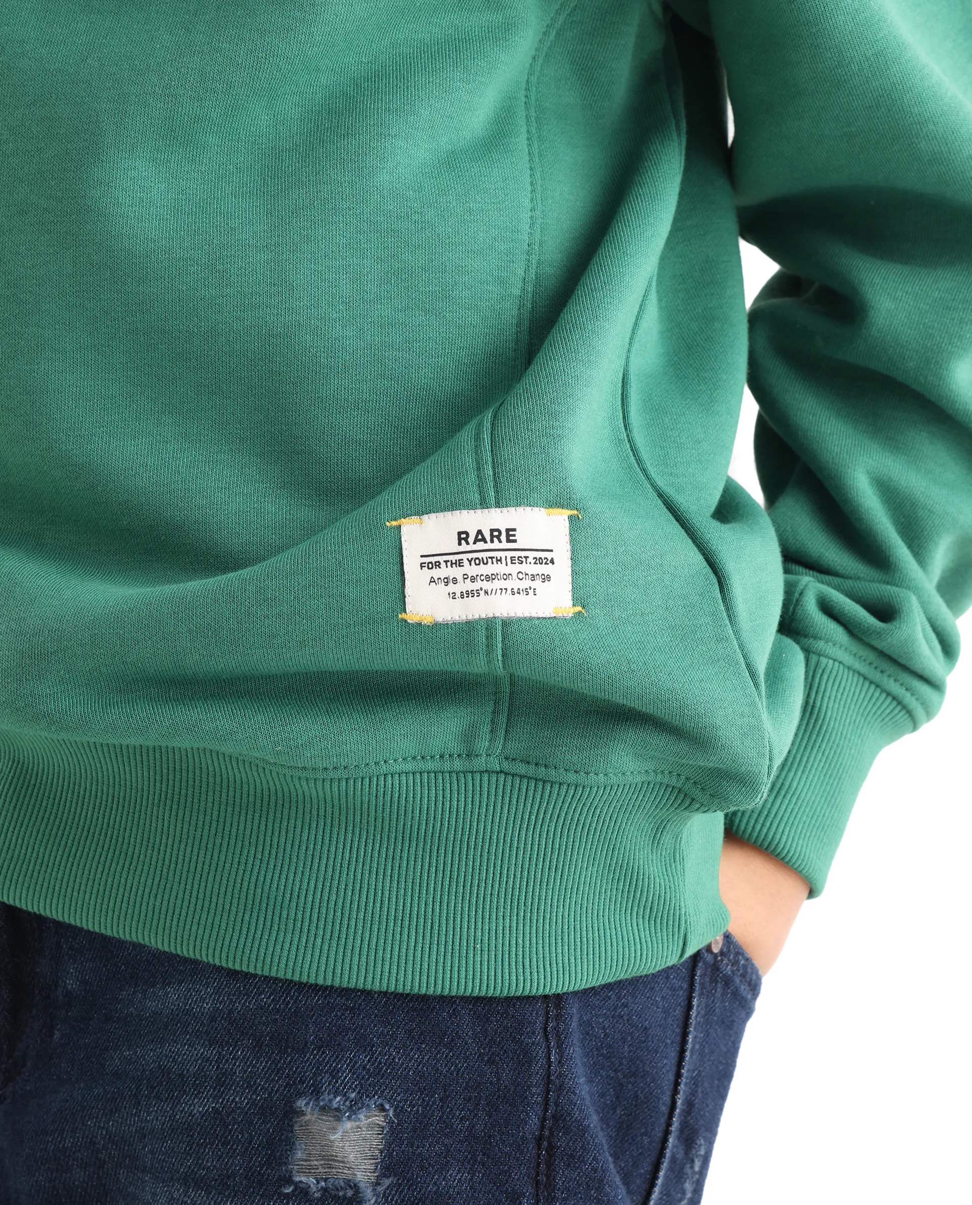Rare Ones Kids Henry Pastel Green Cotton Blend Graphic Print Oversized Sweatshirt - Image 4