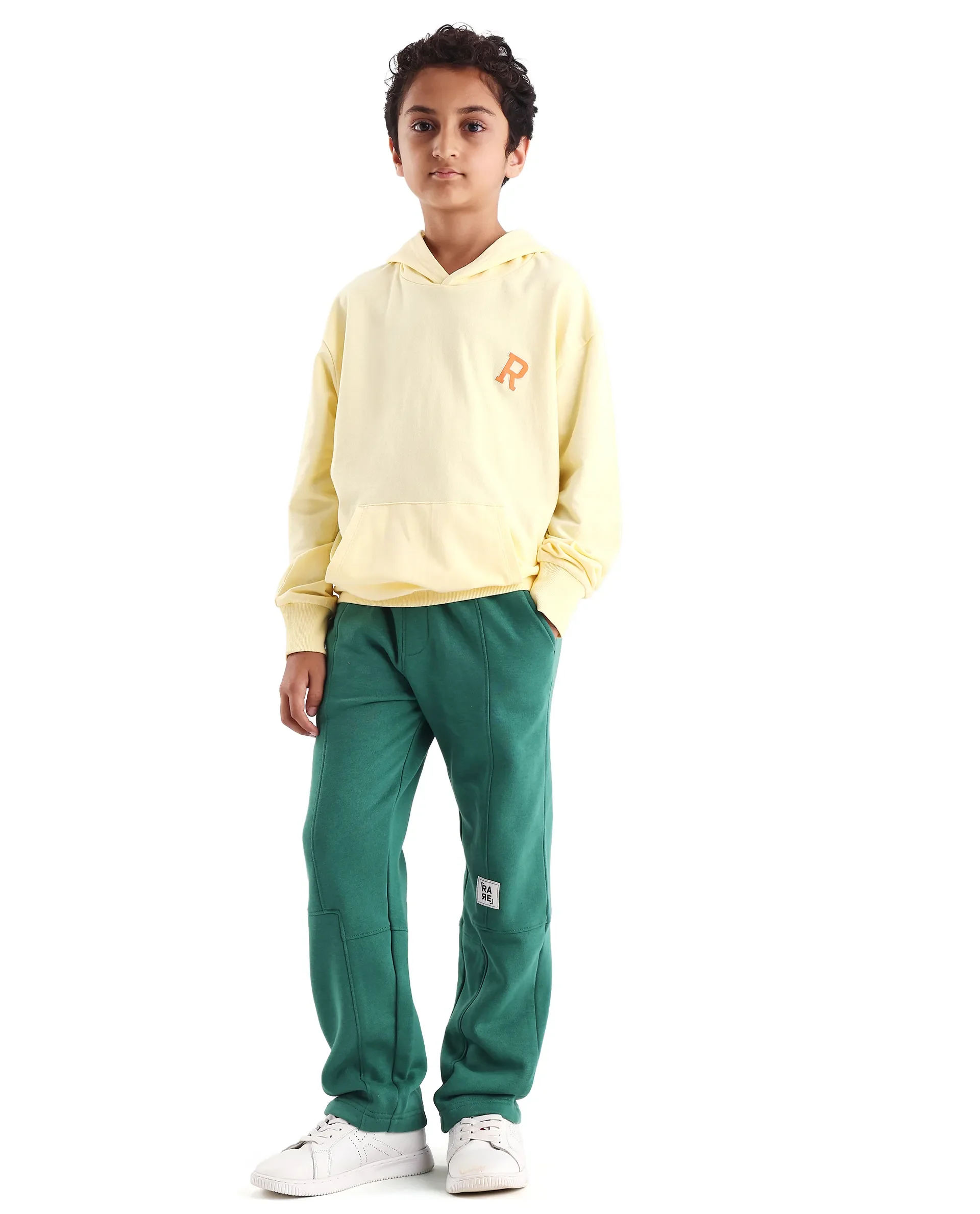 Rare Ones Kids Mason Light Yellow Cotton Pull On Crew Neck Full Sleeves Fit Sweatshirt - Image 2