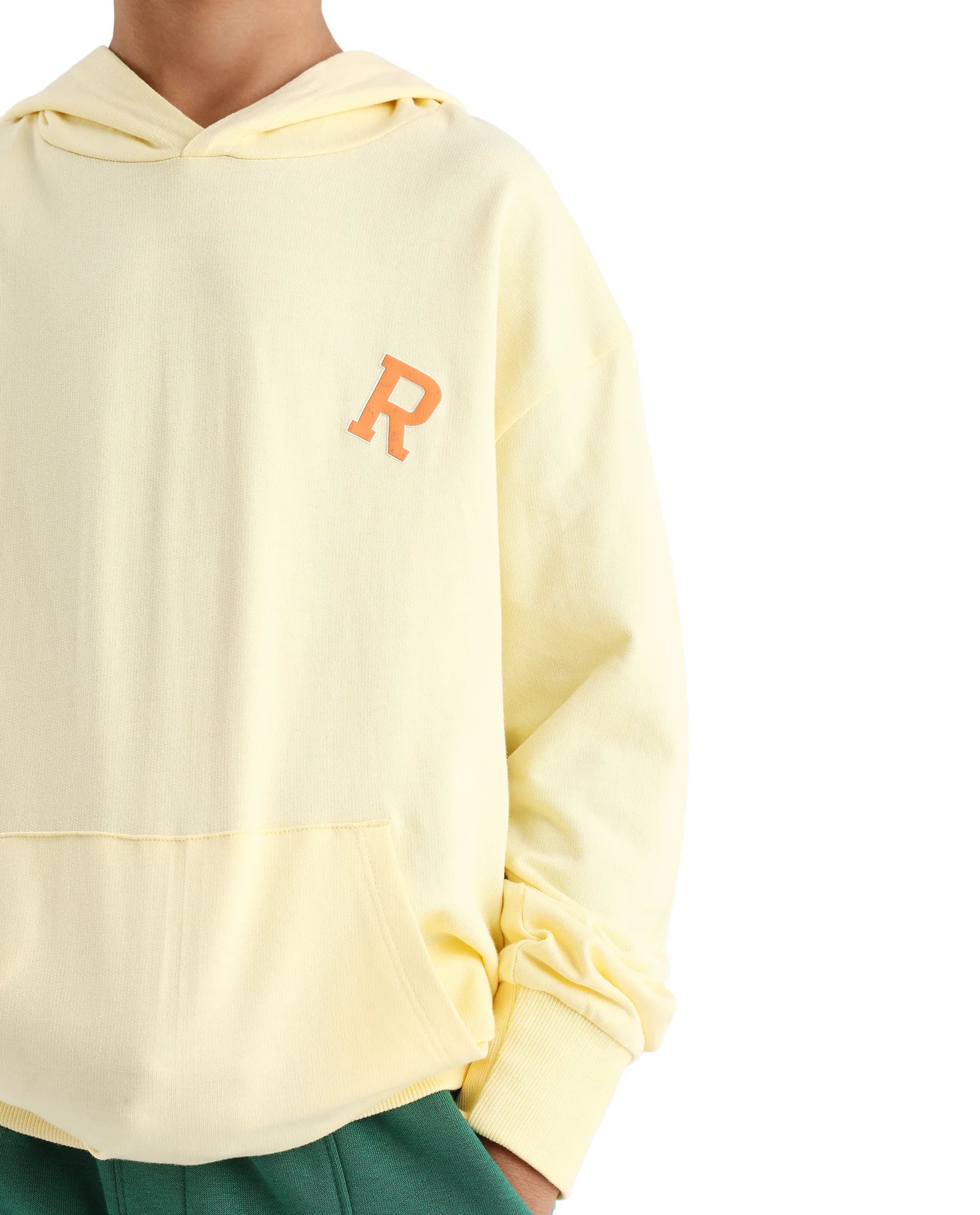 Rare Ones Kids Mason Light Yellow Cotton Pull On Crew Neck Full Sleeves Fit Sweatshirt - Image 4