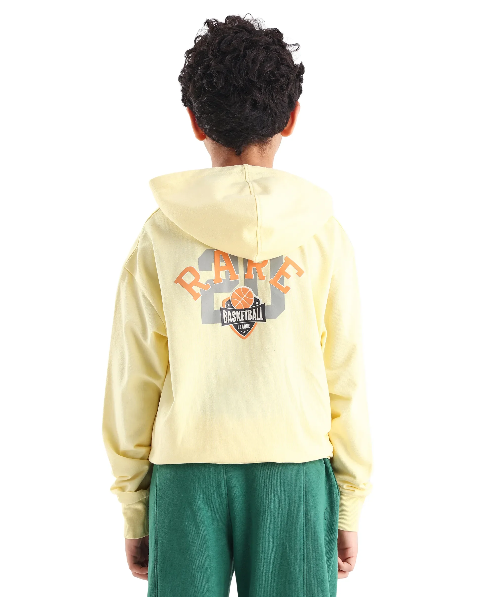 Rare Ones Kids Mason Light Yellow Cotton Pull On Crew Neck Full Sleeves Fit Sweatshirt - Image 7