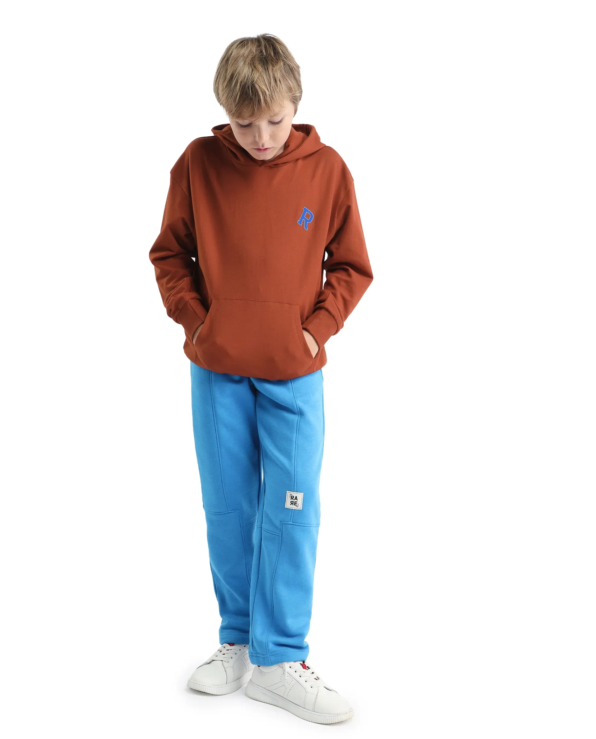 Rare Ones Kids Mason Rust Cotton Pull On Crew Neck Full Sleeves Fit Sweatshirt - Image 2