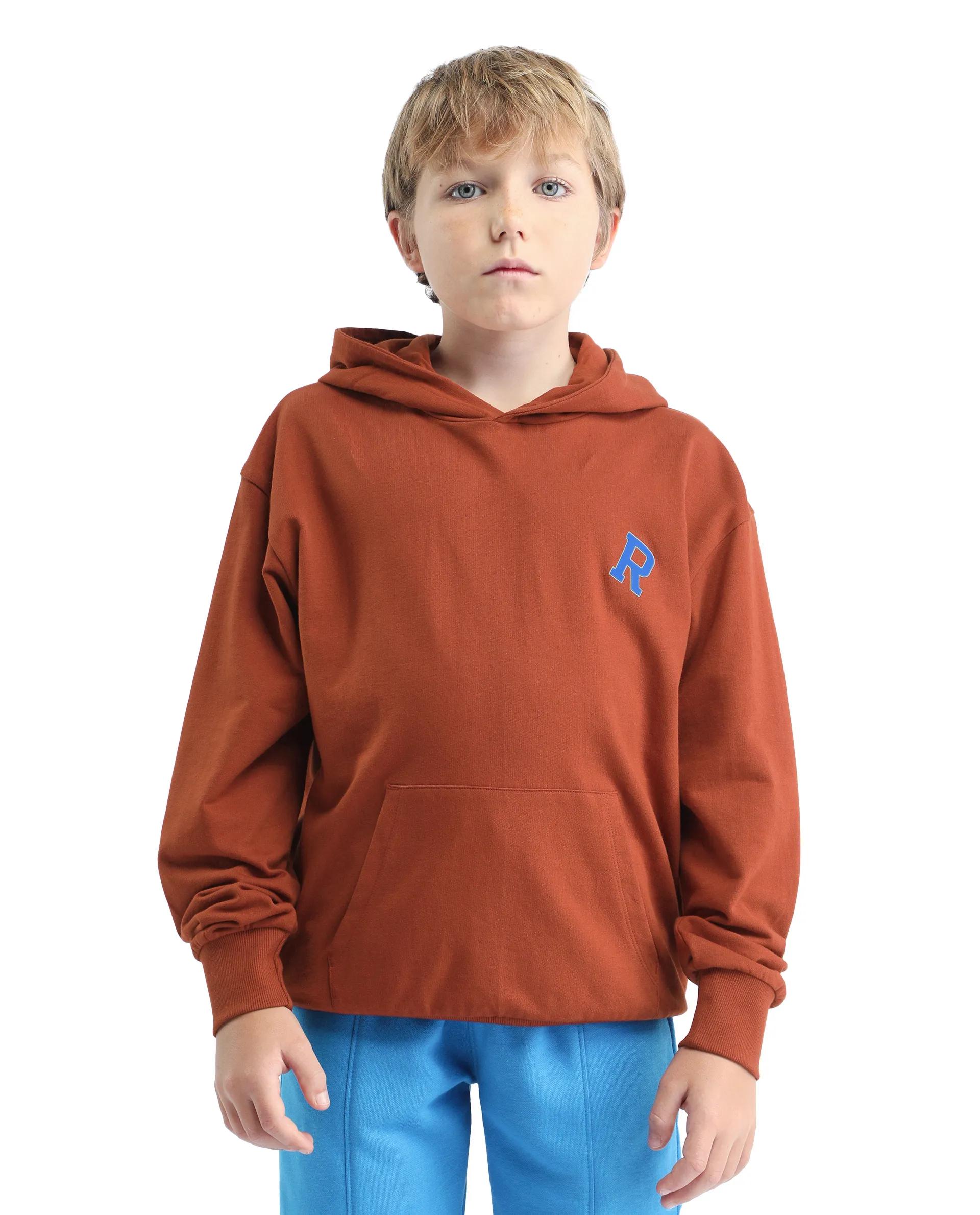 Rare Ones Kids Mason Rust Cotton Pull On Crew Neck Full Sleeves Fit Sweatshirt - Image 4
