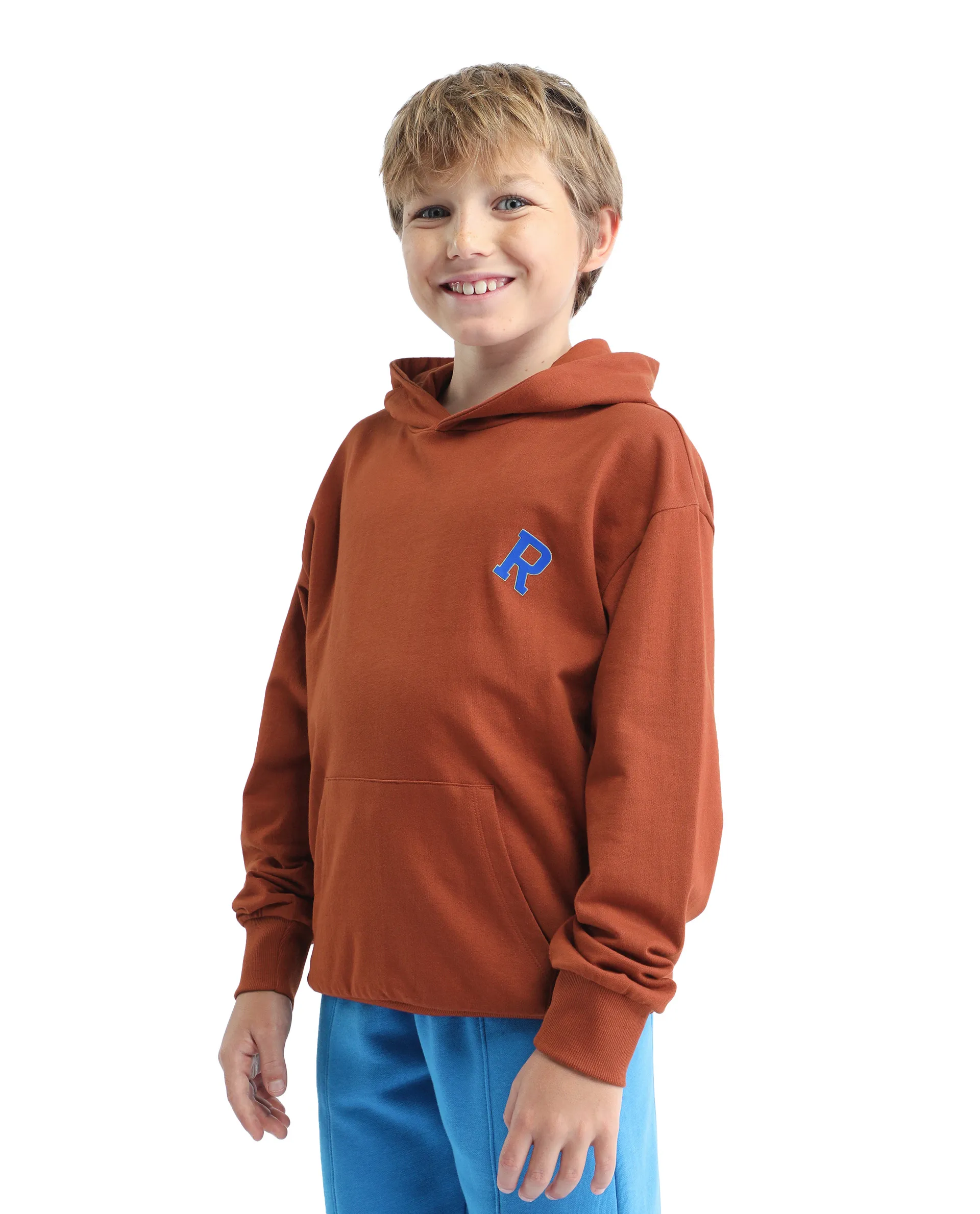 Rare Ones Kids Mason Rust Cotton Pull On Crew Neck Full Sleeves Fit Sweatshirt - Image 5
