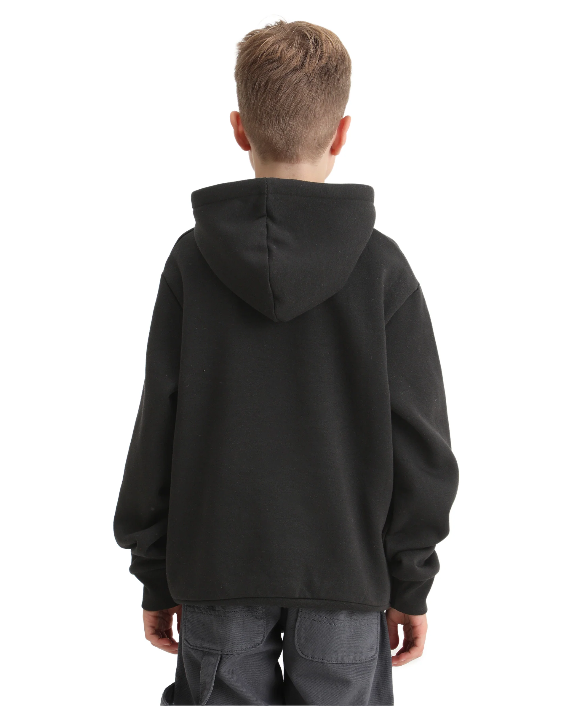 Rare Ones Kids Nexa-K Black Cotton Blend Hooded Boxy Fit Sweatshirt - Image 7