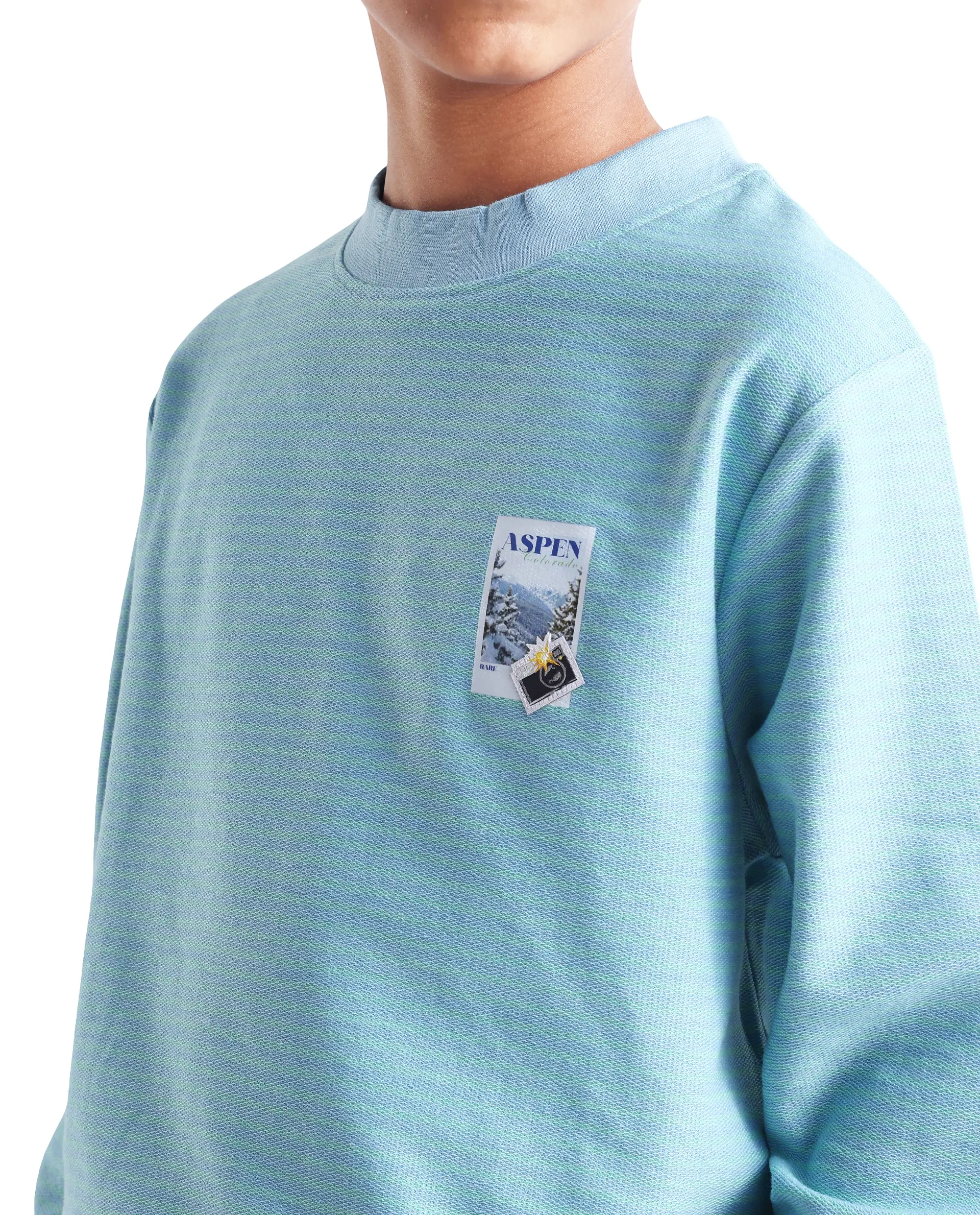 Rare Ones Kids Rosco Light Blue Printed Cotton Oversized Sweatshirt - Image 4