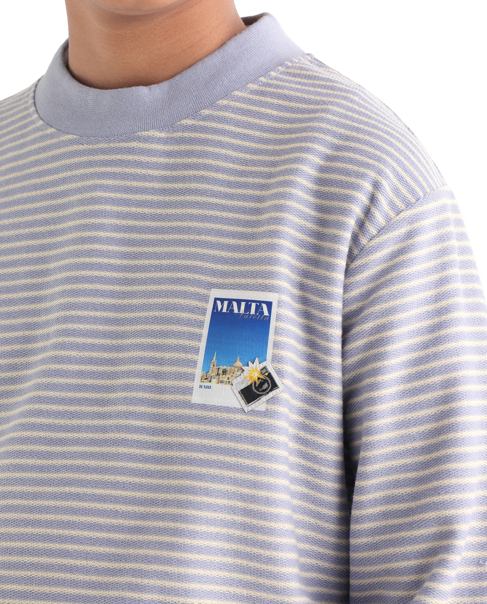 Rare Ones Kids Rosco Light Purple Cotton Printed Oversized Sweatshirt - Image 4