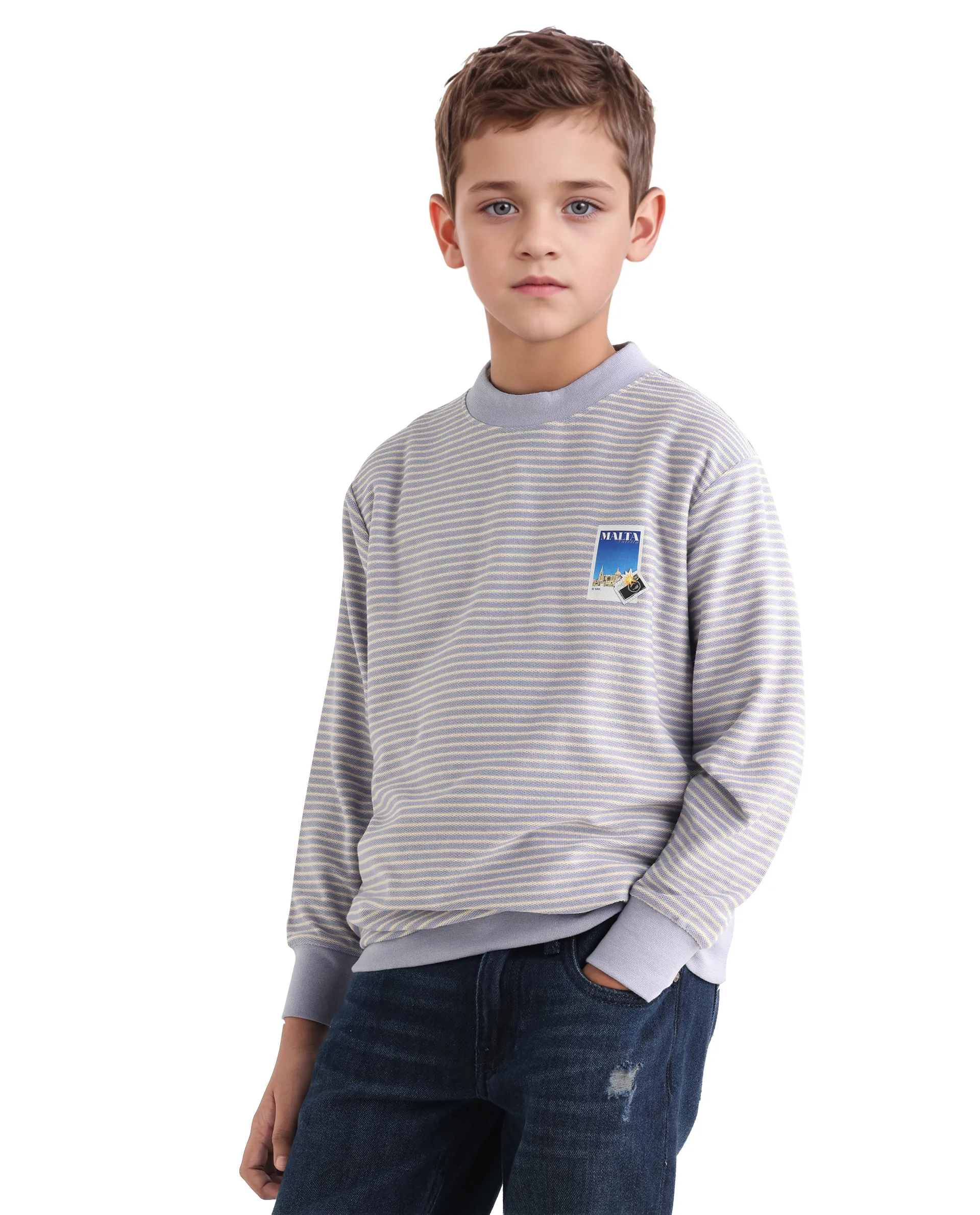 Rare Ones Kids Rosco Light Purple Cotton Printed Oversized Sweatshirt - Image 6