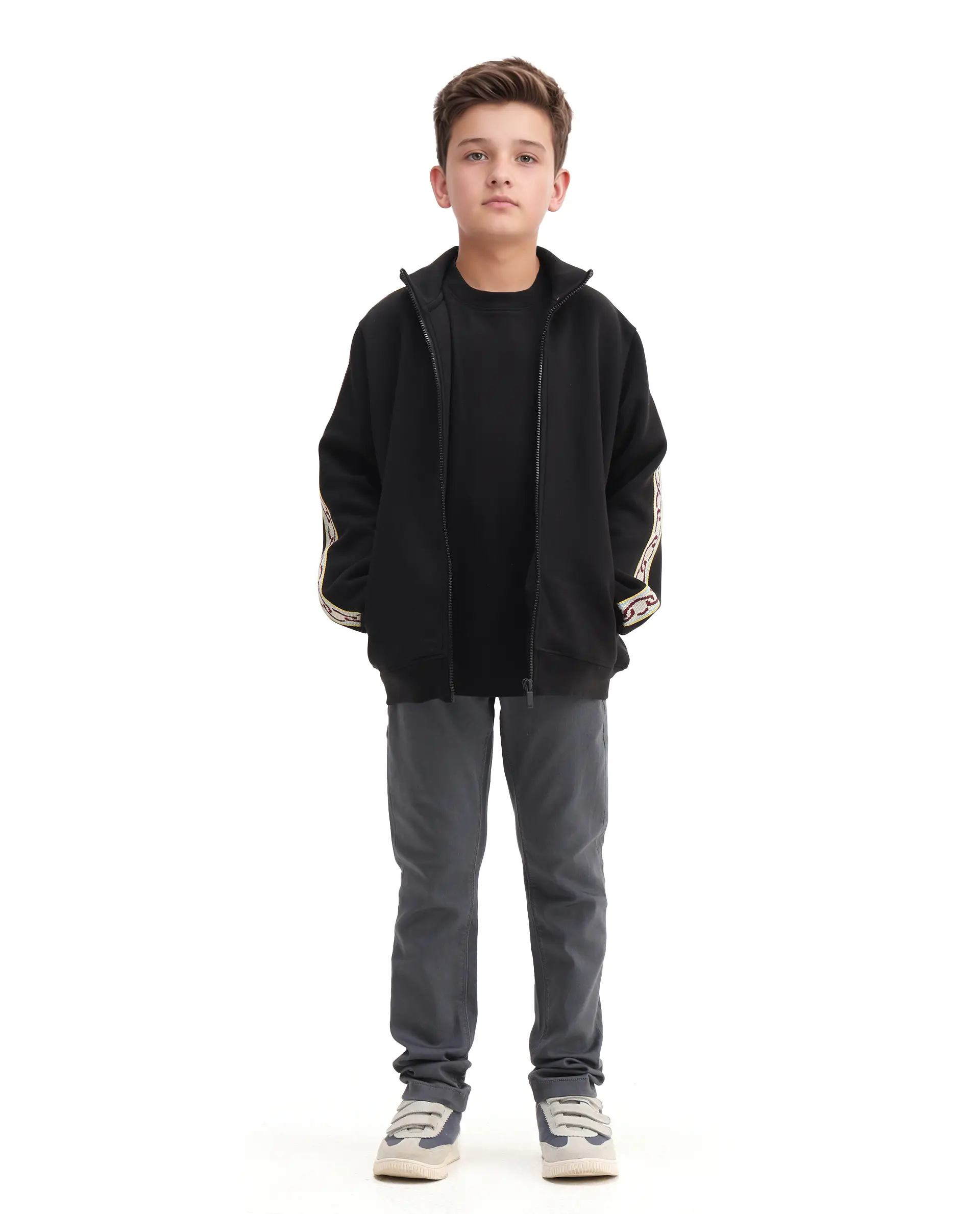 Rare Ones Kids Sugar Black Cotton Blend Solid Regular Fit Sweatshirt - Image 2