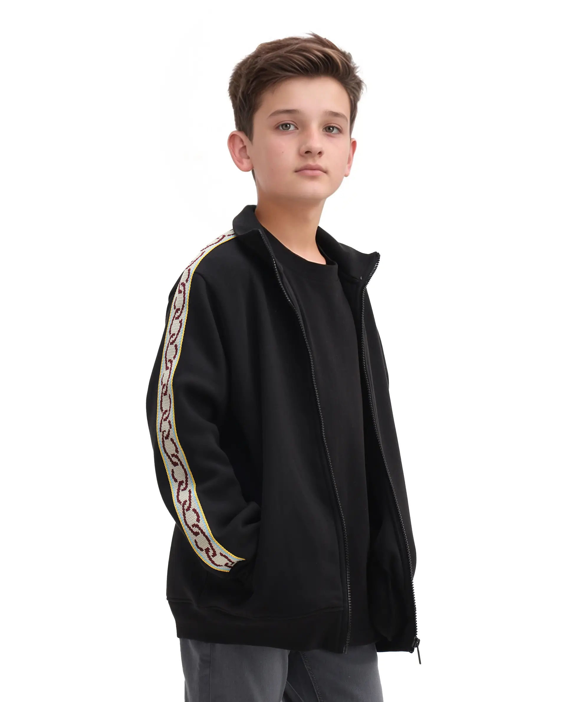Rare Ones Kids Sugar Black Cotton Blend Solid Regular Fit Sweatshirt - Image 5