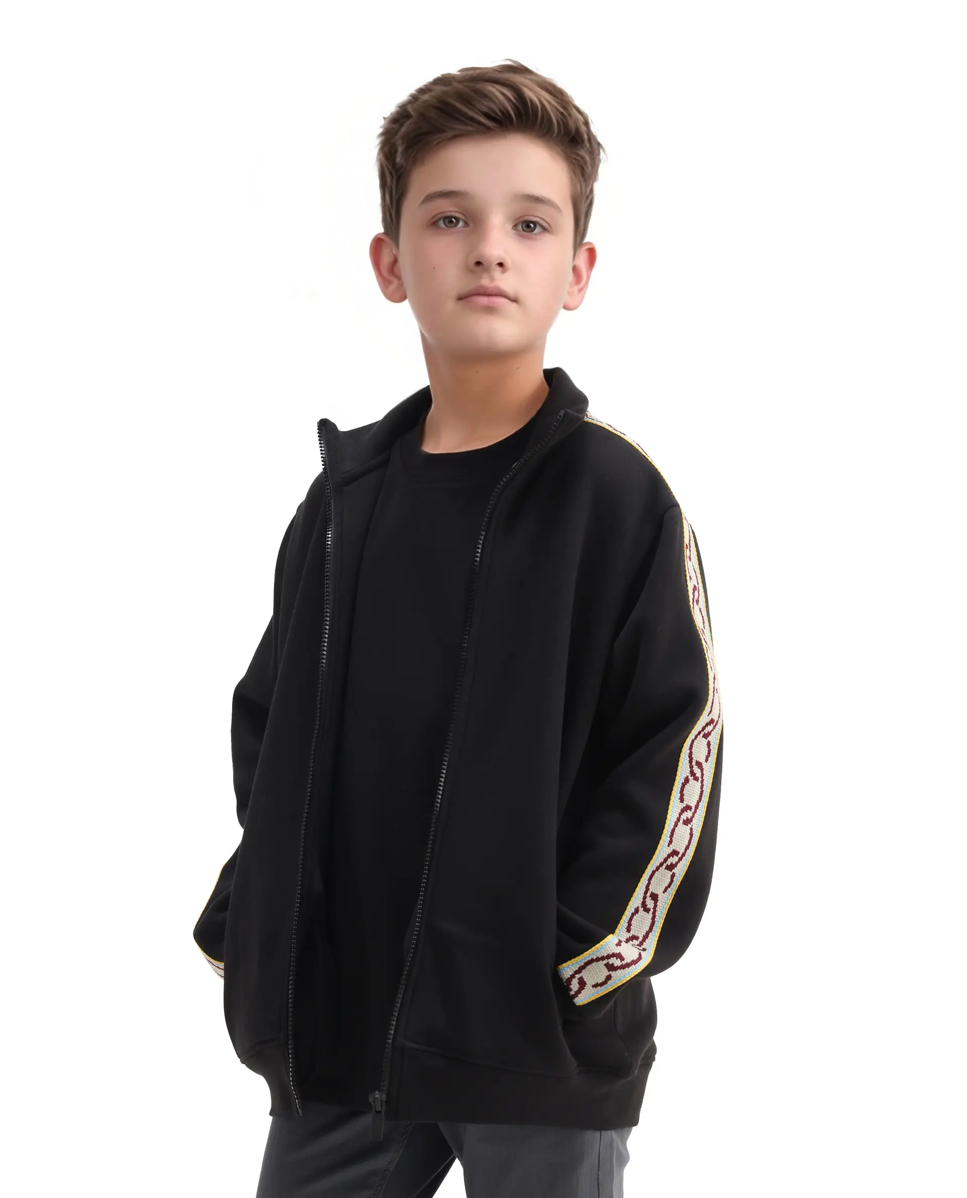 Rare Ones Kids Sugar Black Cotton Blend Solid Regular Fit Sweatshirt - Image 6