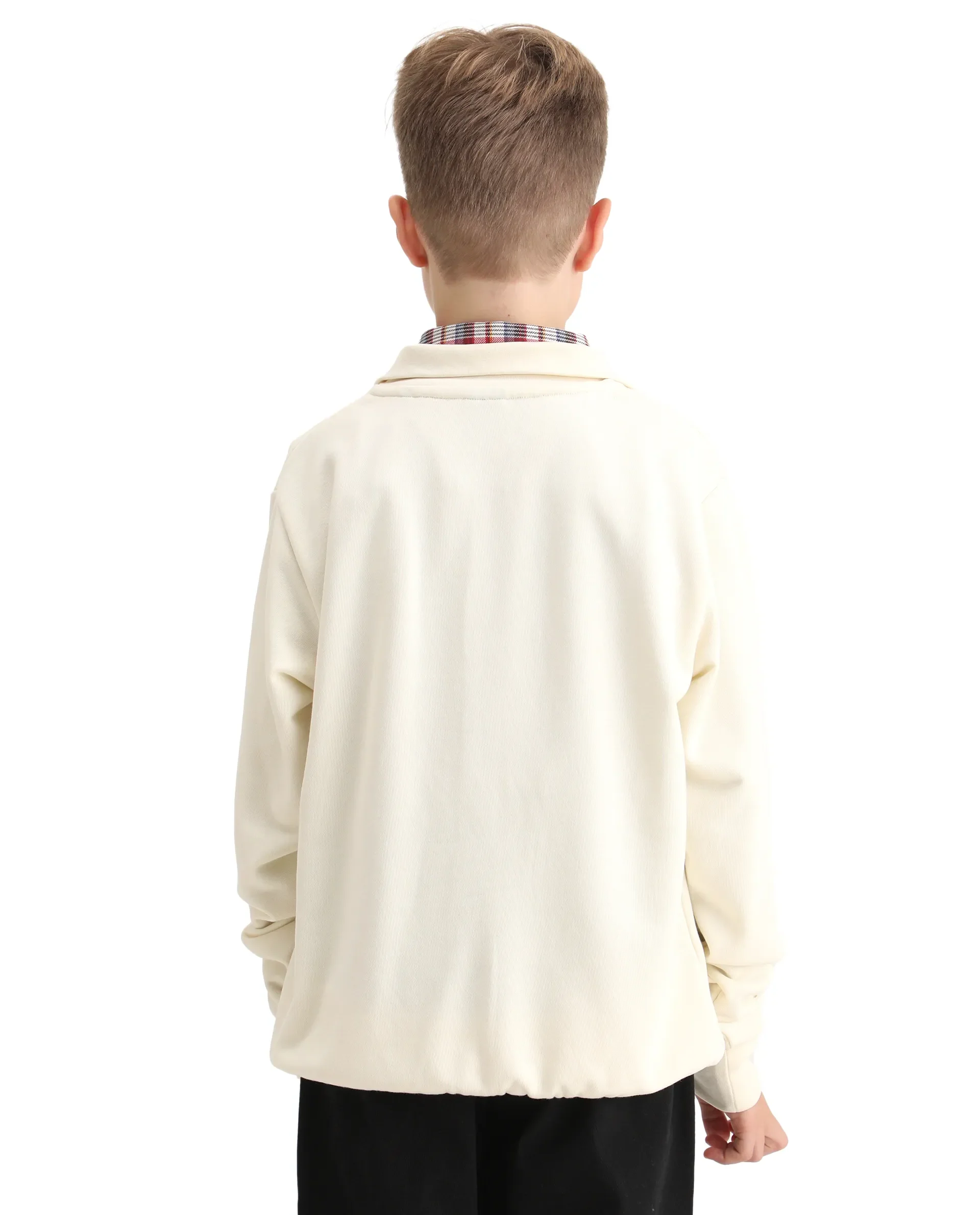 Rare Ones Kids Theo Off White Cotton Pull On Crew Neck Full Sleeves Fit Sweatshirt - Image 6