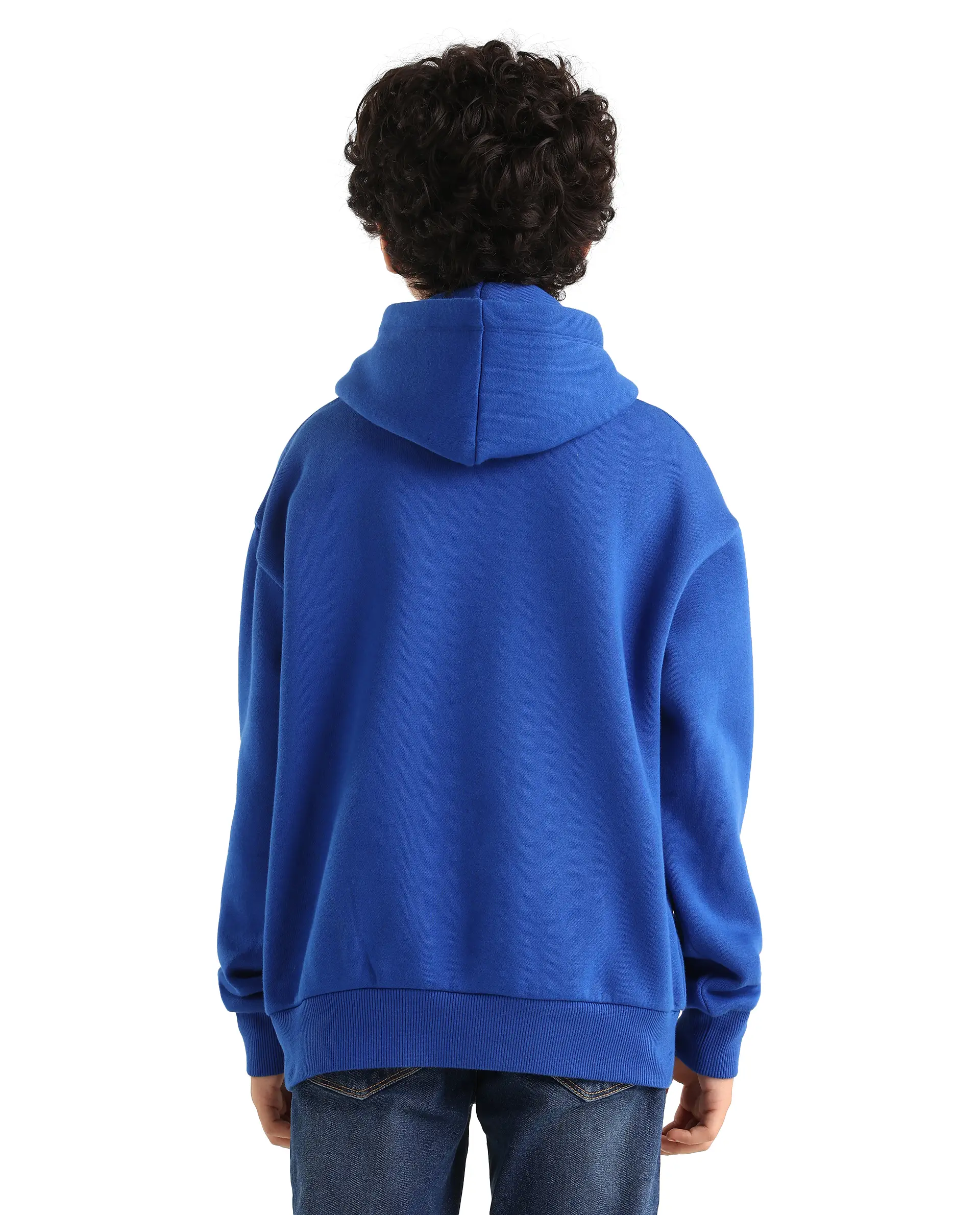 Rare Ones Kids Tito Dark Blue Cotton Blend Pull-On Closure Hd Print Full Sleeves Oversized Sweatshirt - Image 7