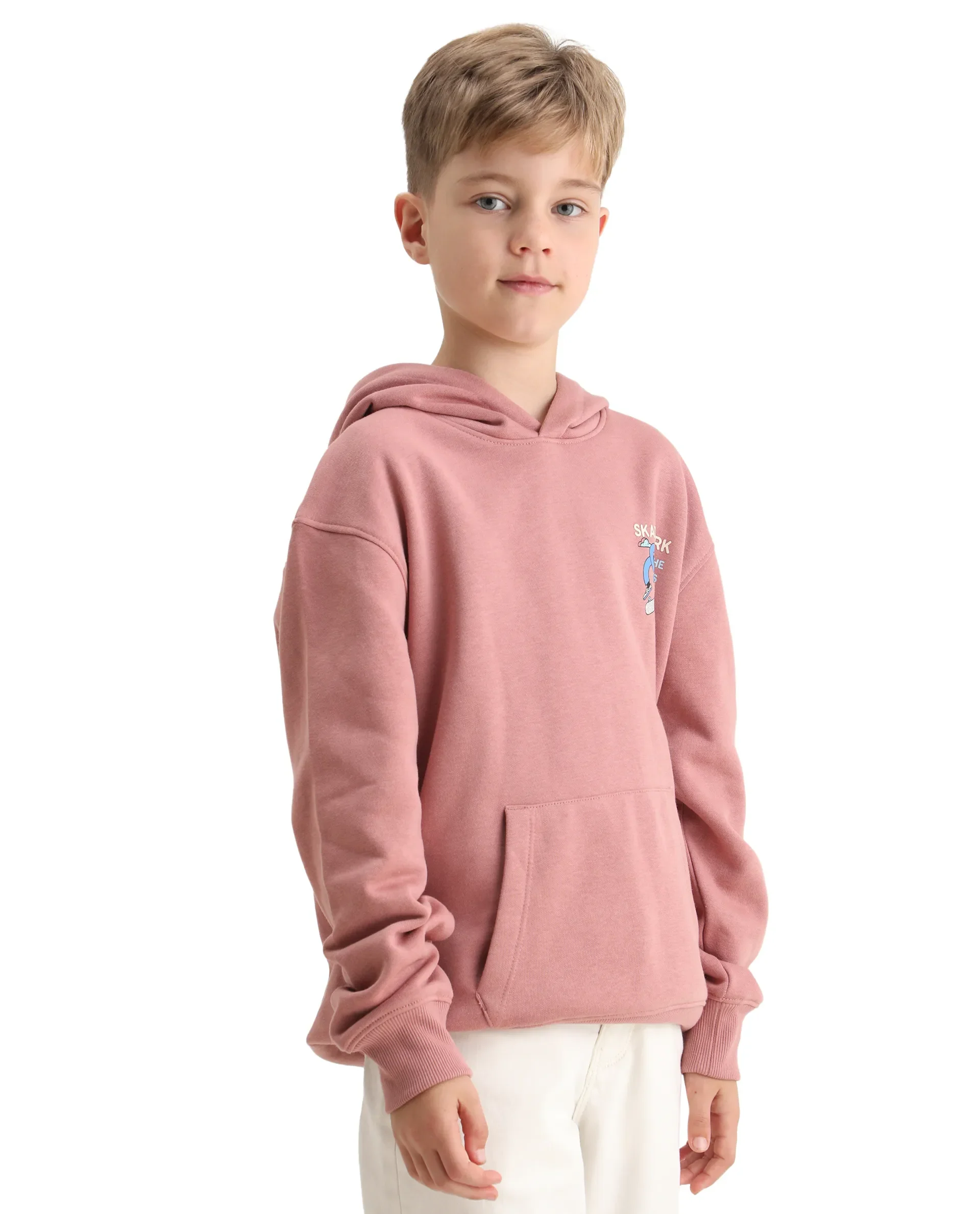 Rare Ones Kids Zaid Dusky Pink Cotton Blend Hd Print Oversized Sweatshirt - Image 7
