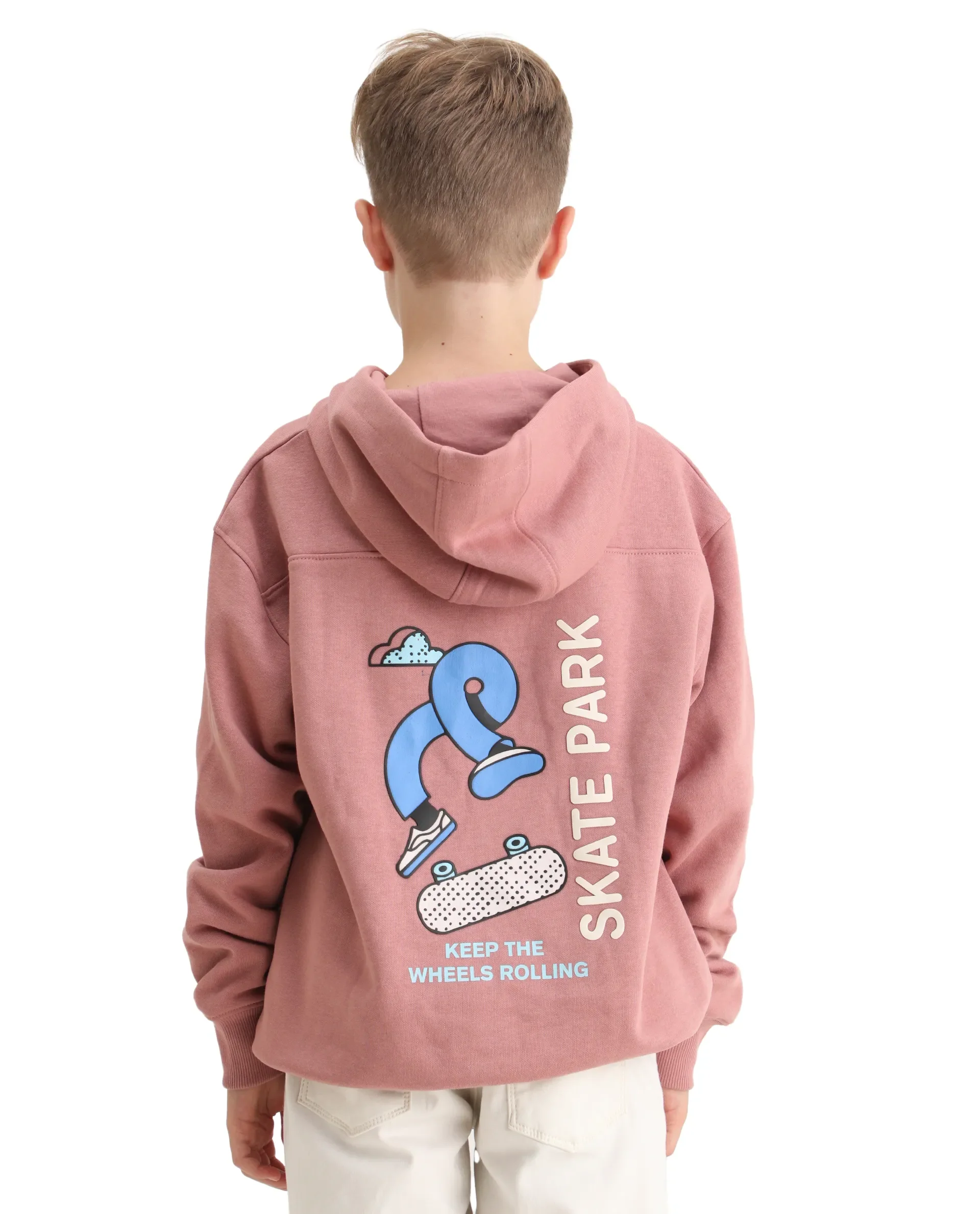 Rare Ones Kids Zaid Dusky Pink Cotton Blend Hd Print Oversized Sweatshirt - Image 8