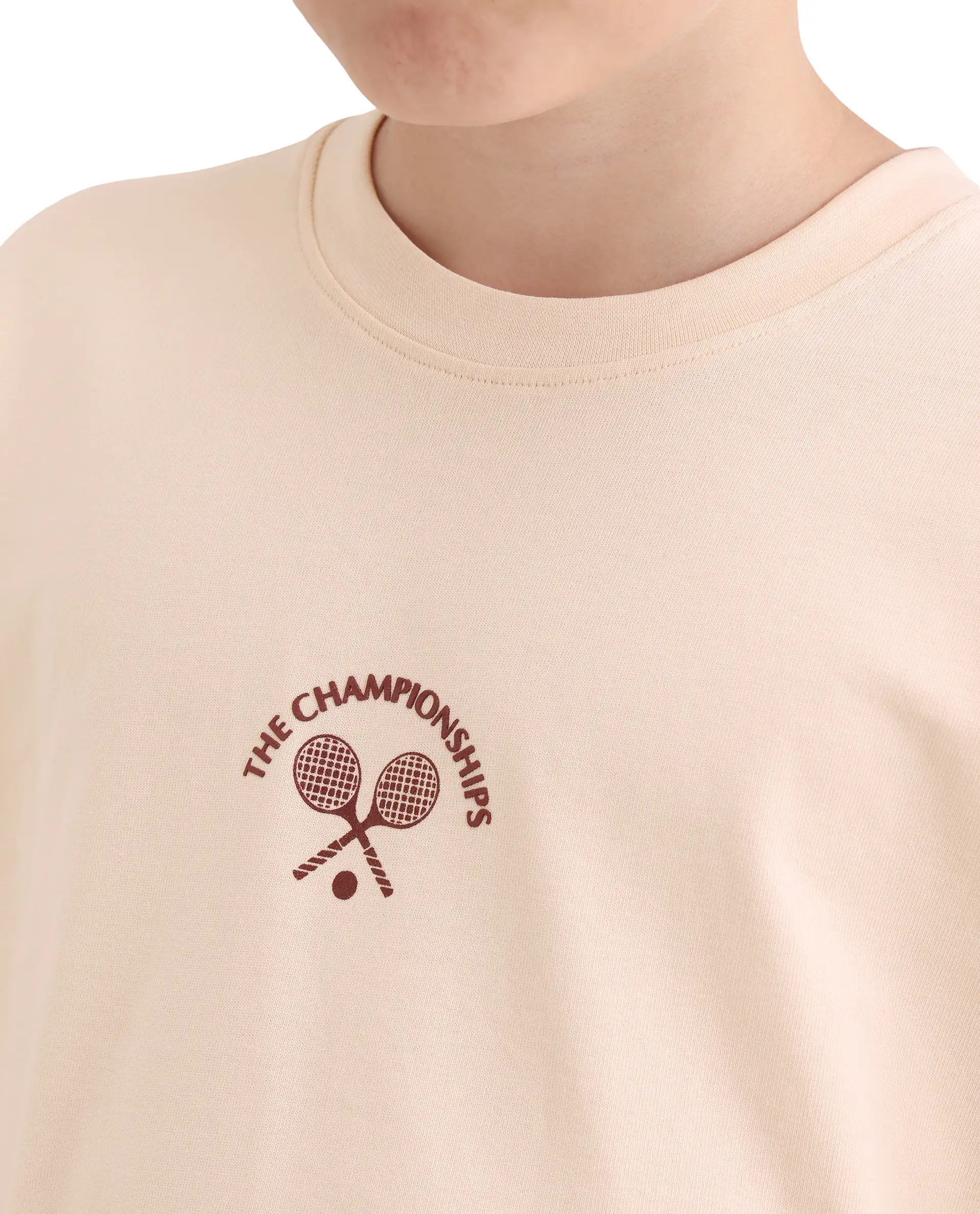 Rare Ones Kids Alca Light Beige Cotton Pull-On Closure Hd Print Oversized Fit T-Shirt - Image 4