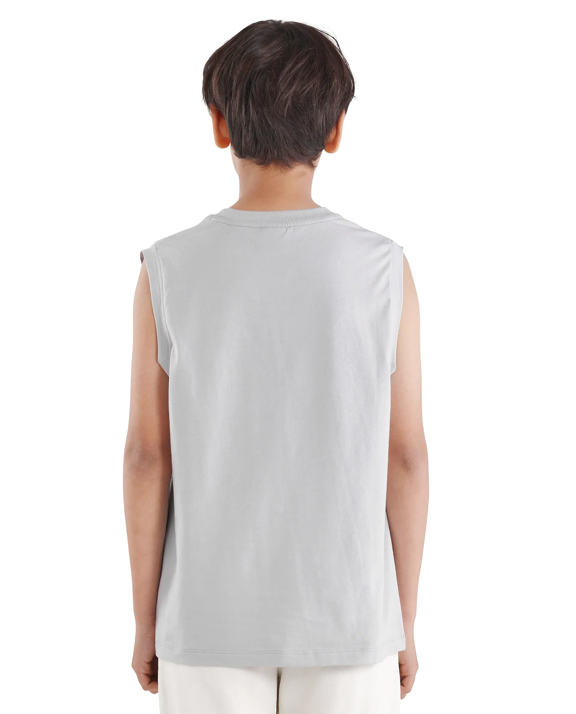 Rare Ones Kids Aloha Grey Cotton Blend Fabric Pull-On Closure Regular Fit T-Shirt - Image 7