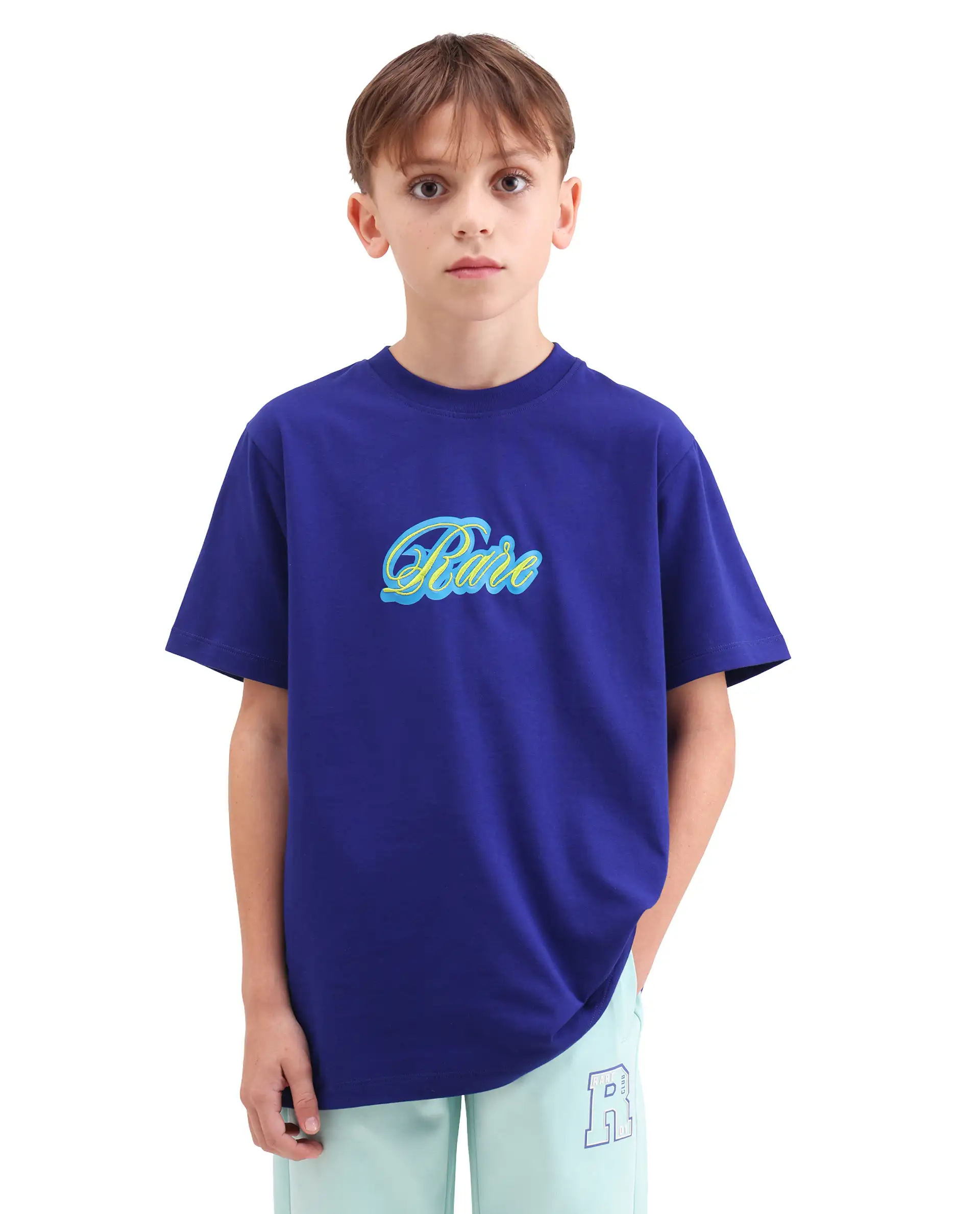 Rare Ones Kids Anton Dark Blue Cotton Blend Fabric Pull-On Closure Graphic Print Regular Fit T-Shirt - Image 3
